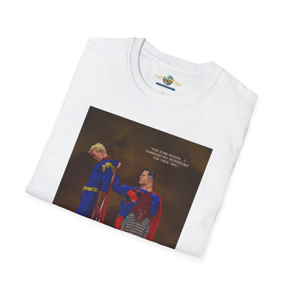 T-Shirt — Vintage Knight & Jester Illustration Tee ("We Were Just Like You")