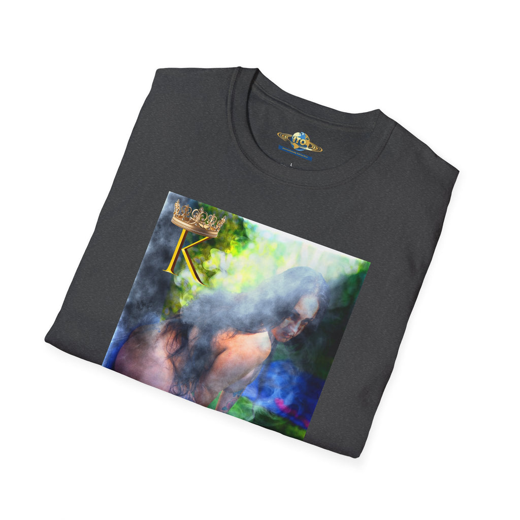 Surreal Smoke Portrait T-Shirt — Ethereal Figure Art Tee