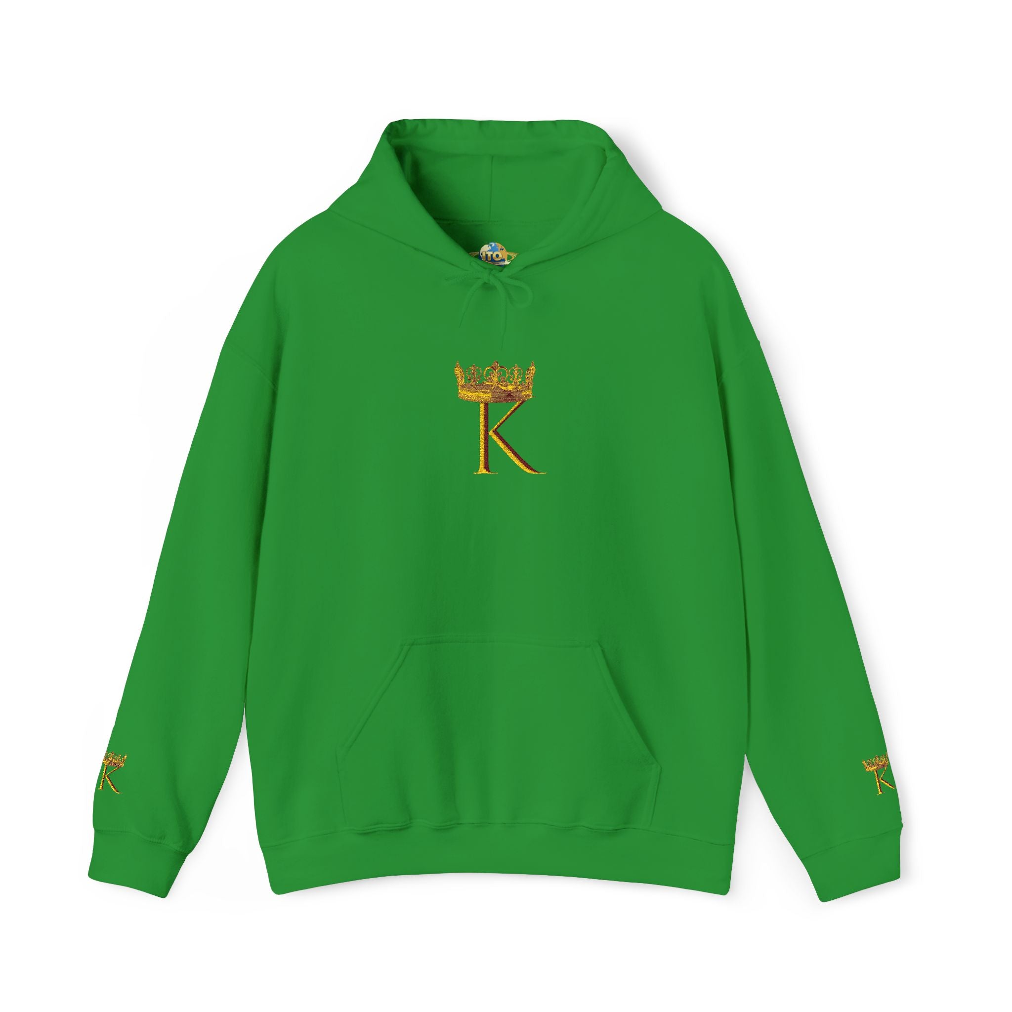 King Crown 'K' Hoodie - Gold Leopard Monogram Pullover