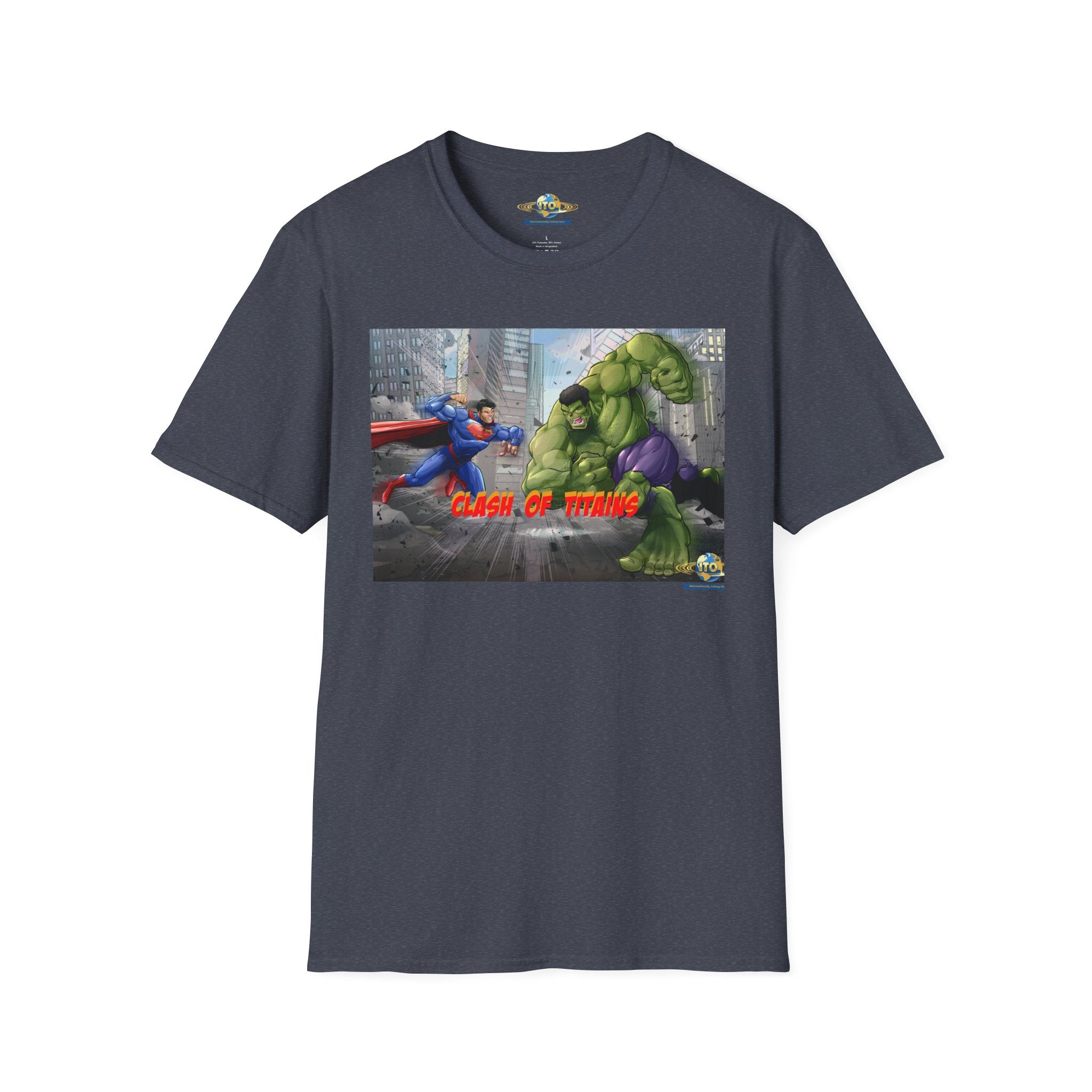 Superhero Clash Graphic Tee – "Clash of Titans"