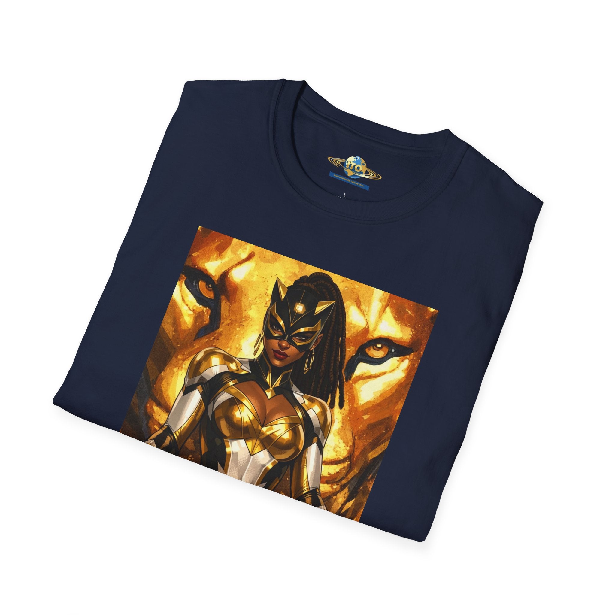 Black Panther-Inspired Graphic T-Shirt — Golden Warrior Marvel Art Tee