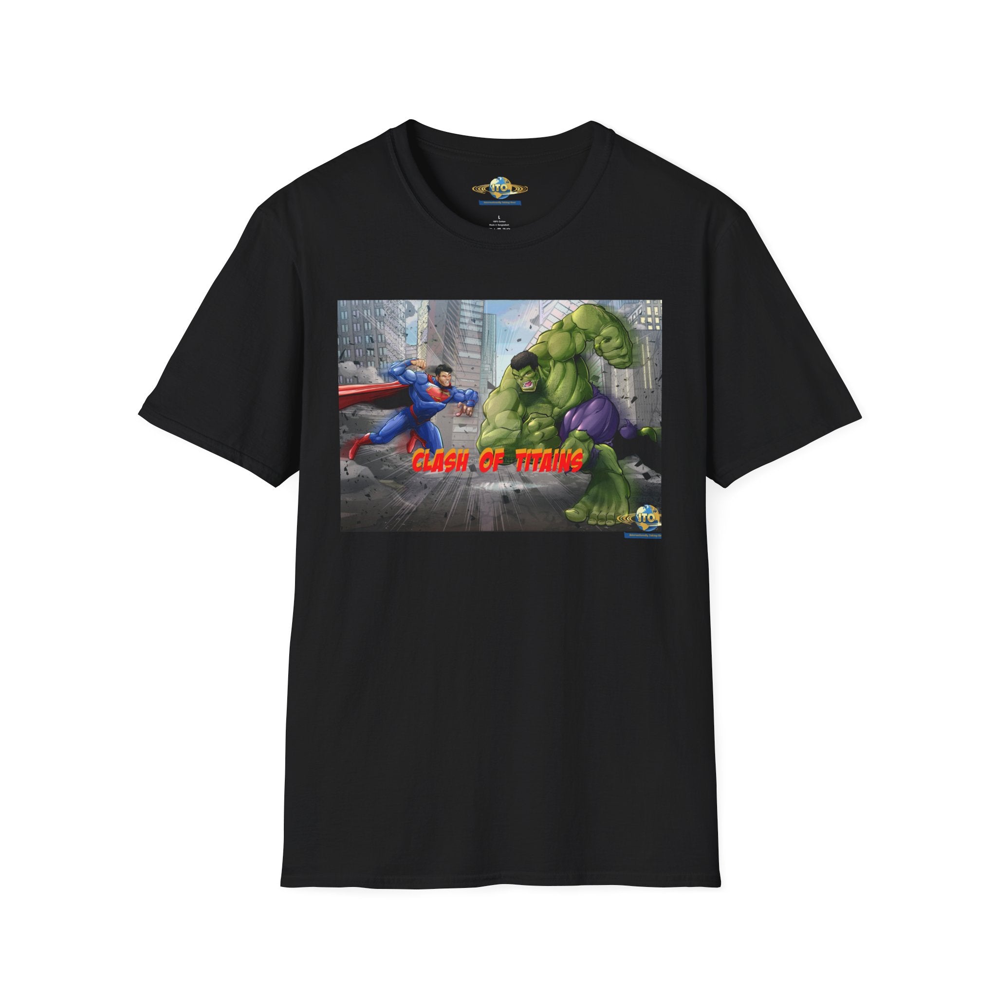 Superhero Clash Graphic Tee – "Clash of Titans"