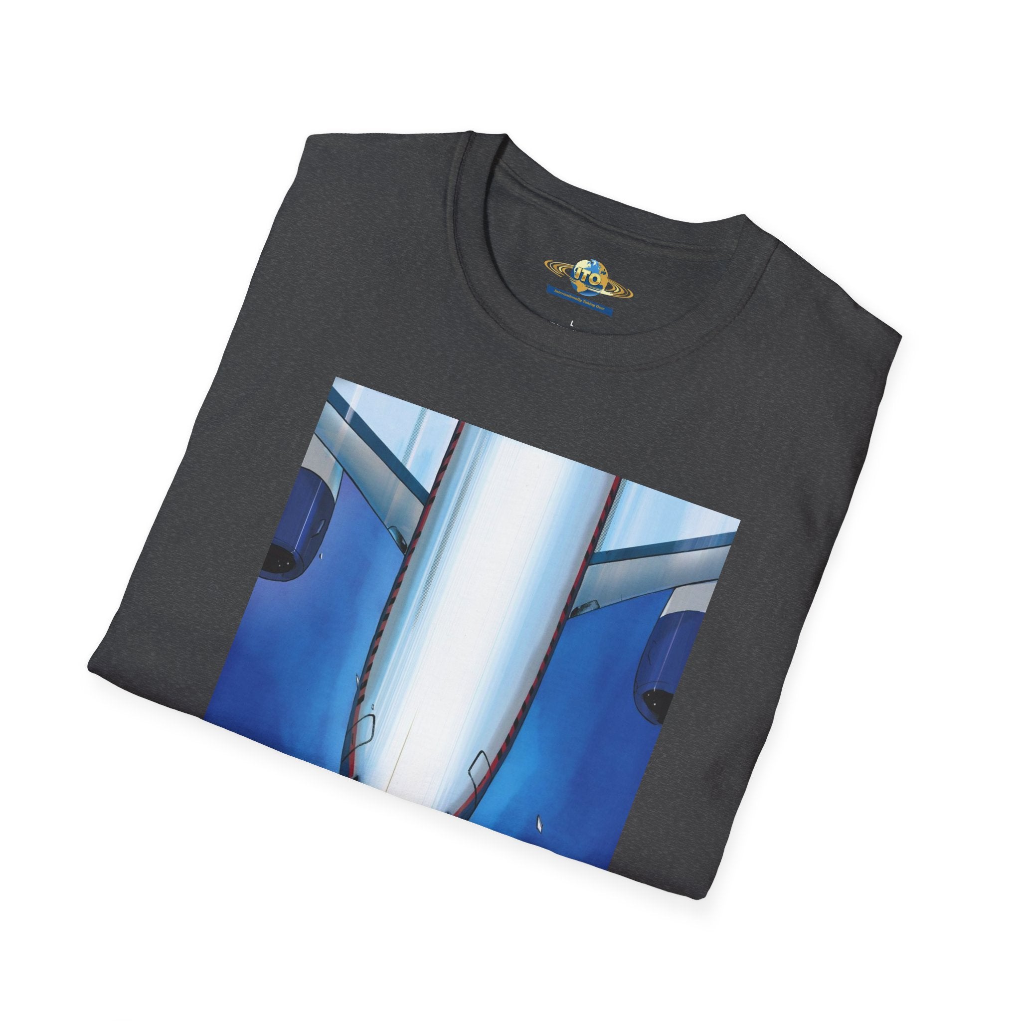 Airplane Nose Dive Graphic T-Shirt — Surreal Runway & Pilot Design