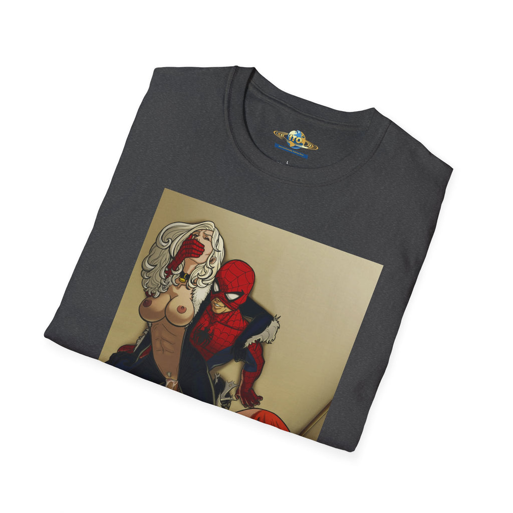 Spider Hero Comic Art T-Shirt — Web-Slinging Scene Graphic Tee