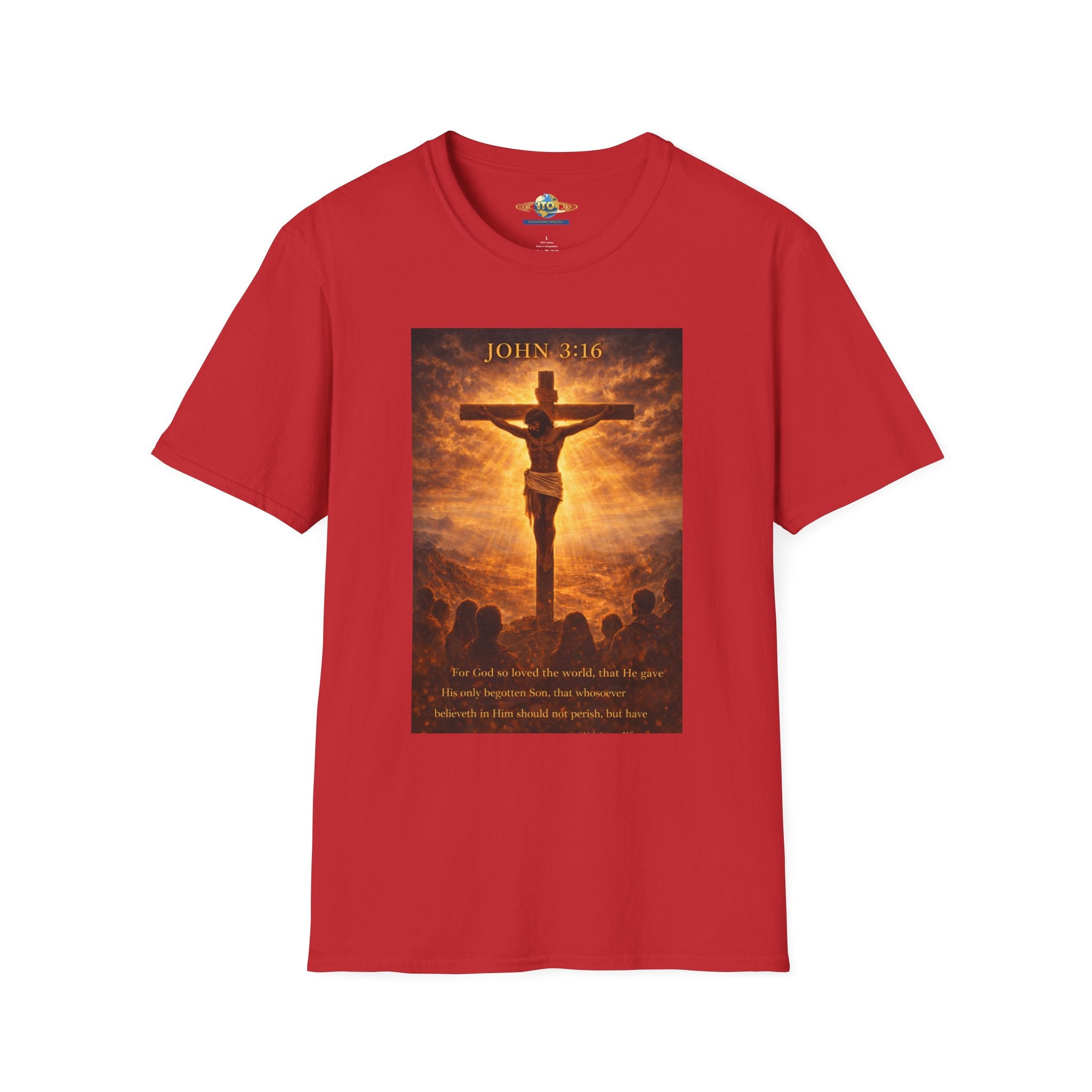 Crucifixion John 3:16 Christian T-Shirt — Inspirational Gospel Tee