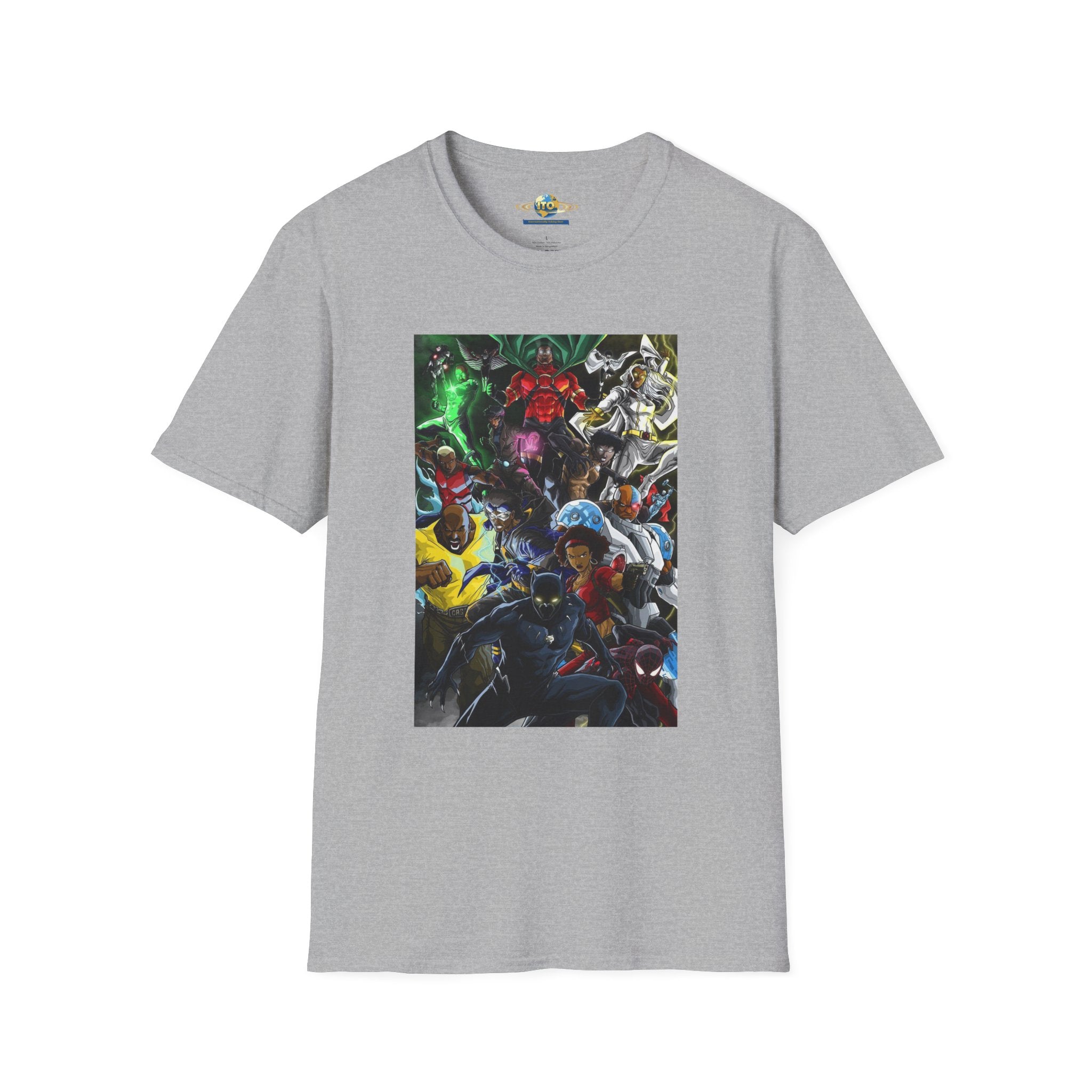 Anime Mecha Heroes T‑Shirt — Retro Sci‑Fi Robot Battle Graphic Tee
