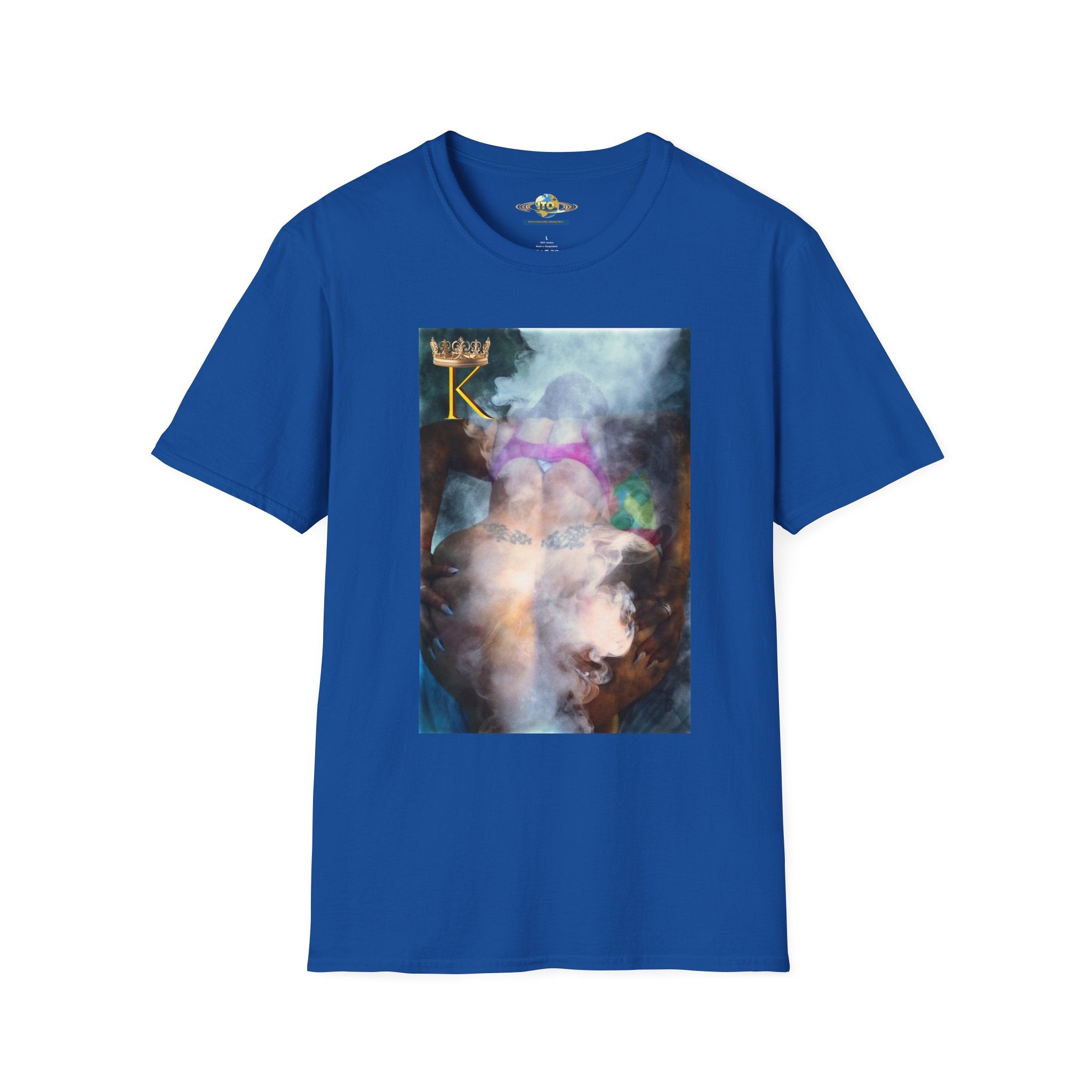 Abstract Cosmic Portrait T-Shirt — Colorful Nebula Art Graphic Tee