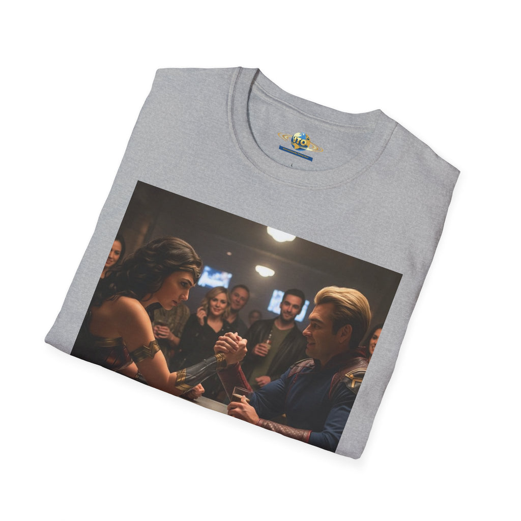Arm Wrestling Photo T-Shirt – Vintage Barroom Match Graphic Tee