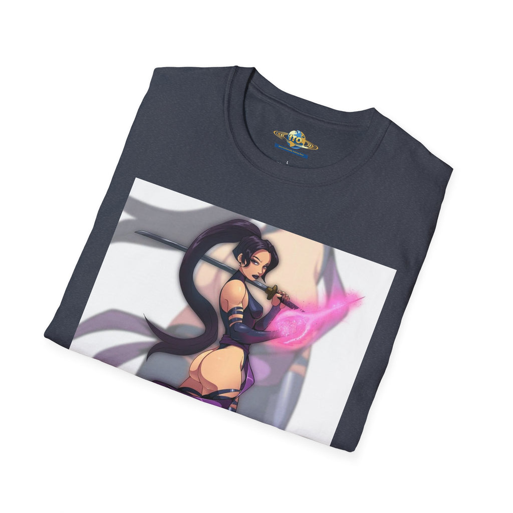 Anime Sorceress Graphic T-Shirt — Pink Energy Mage Illustration