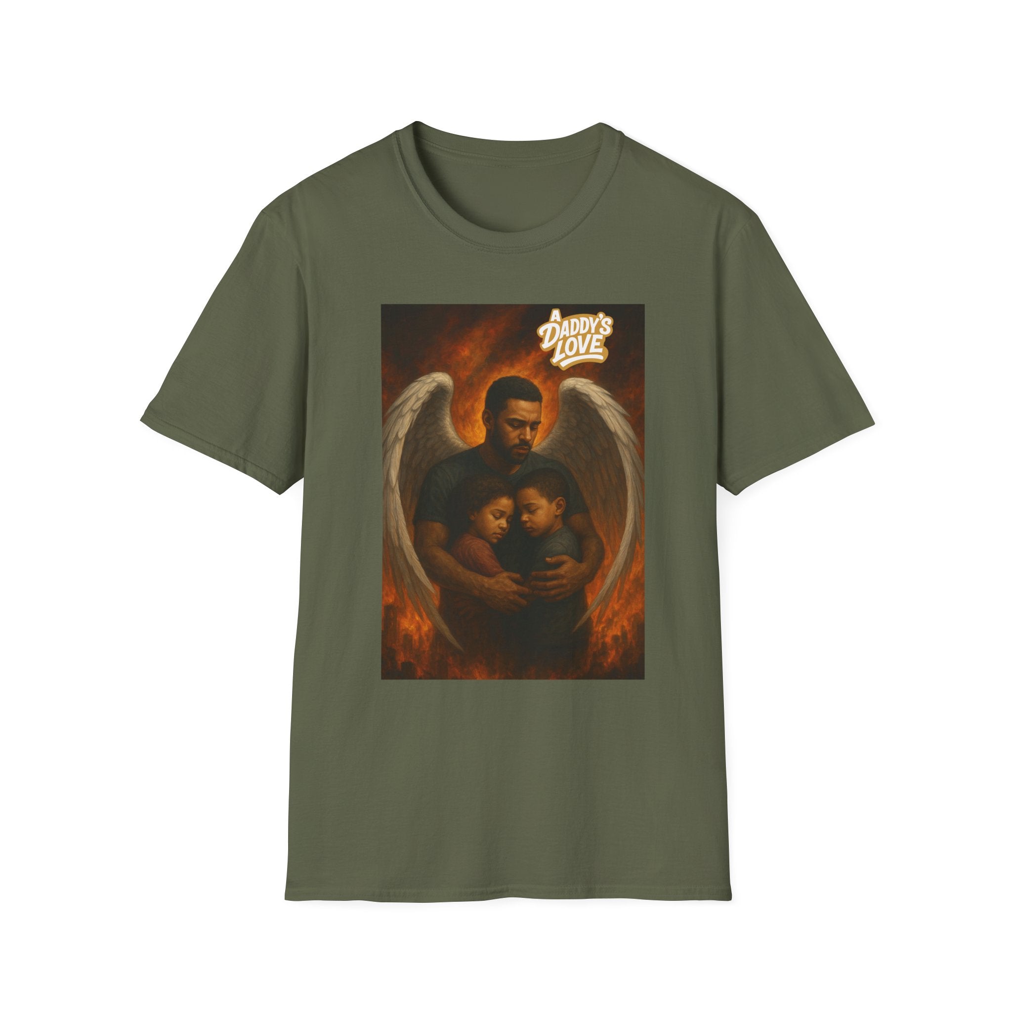 Angel Embrace T-Shirt – "Daddy's Love" Family Guardian Graphic Tee