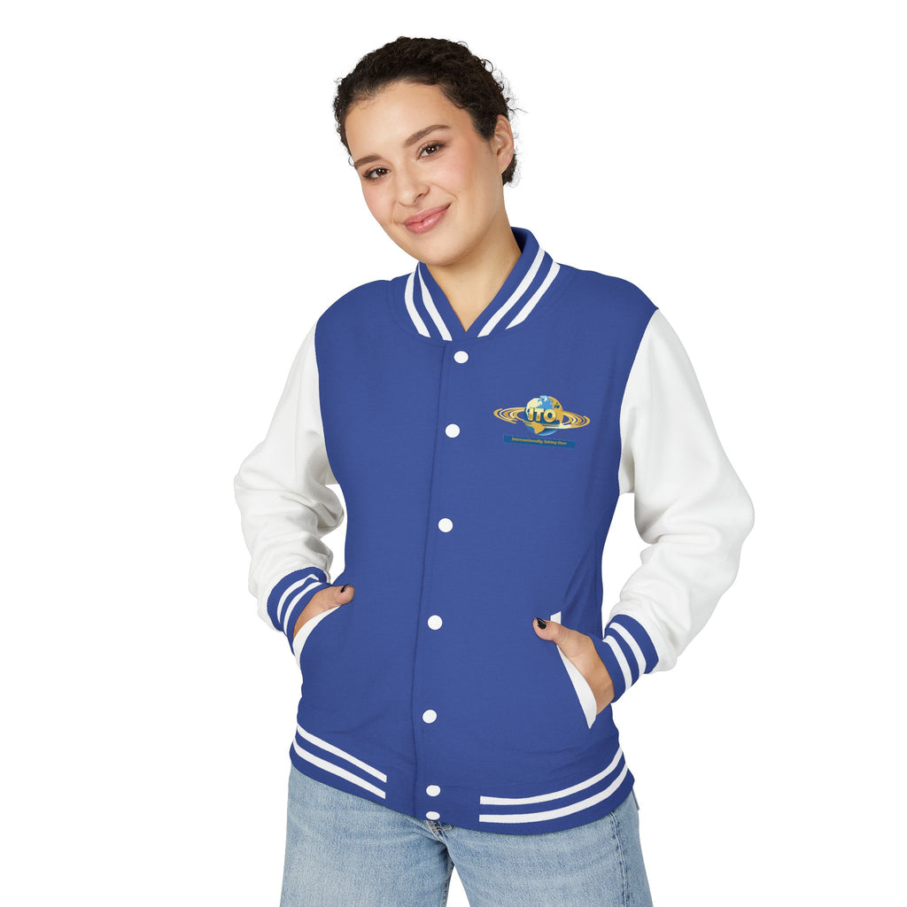 Letterman Jacket — UTO Interplanetary Travel Club Logo Varsity Jacket