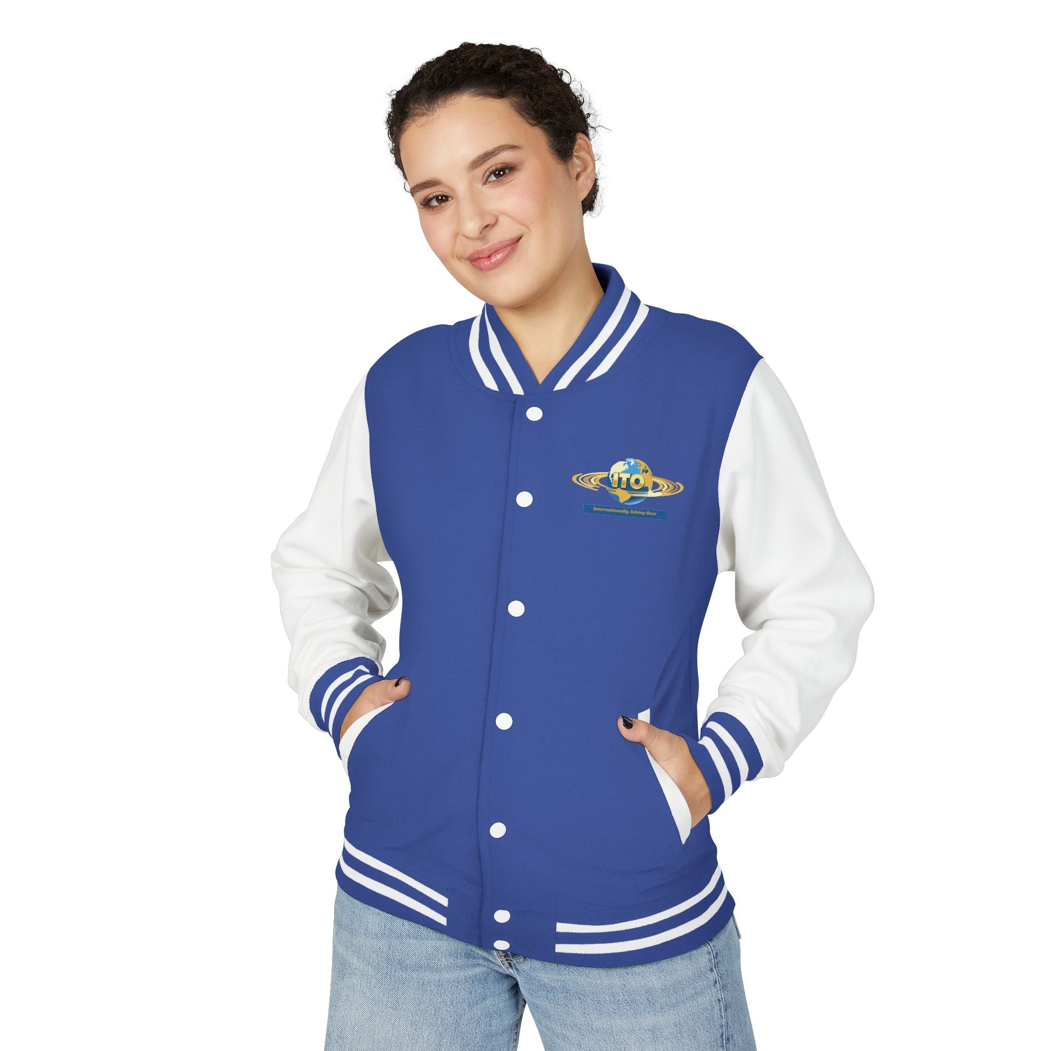Letterman Jacket — UTO Interplanetary Travel Club Logo Varsity Jacket