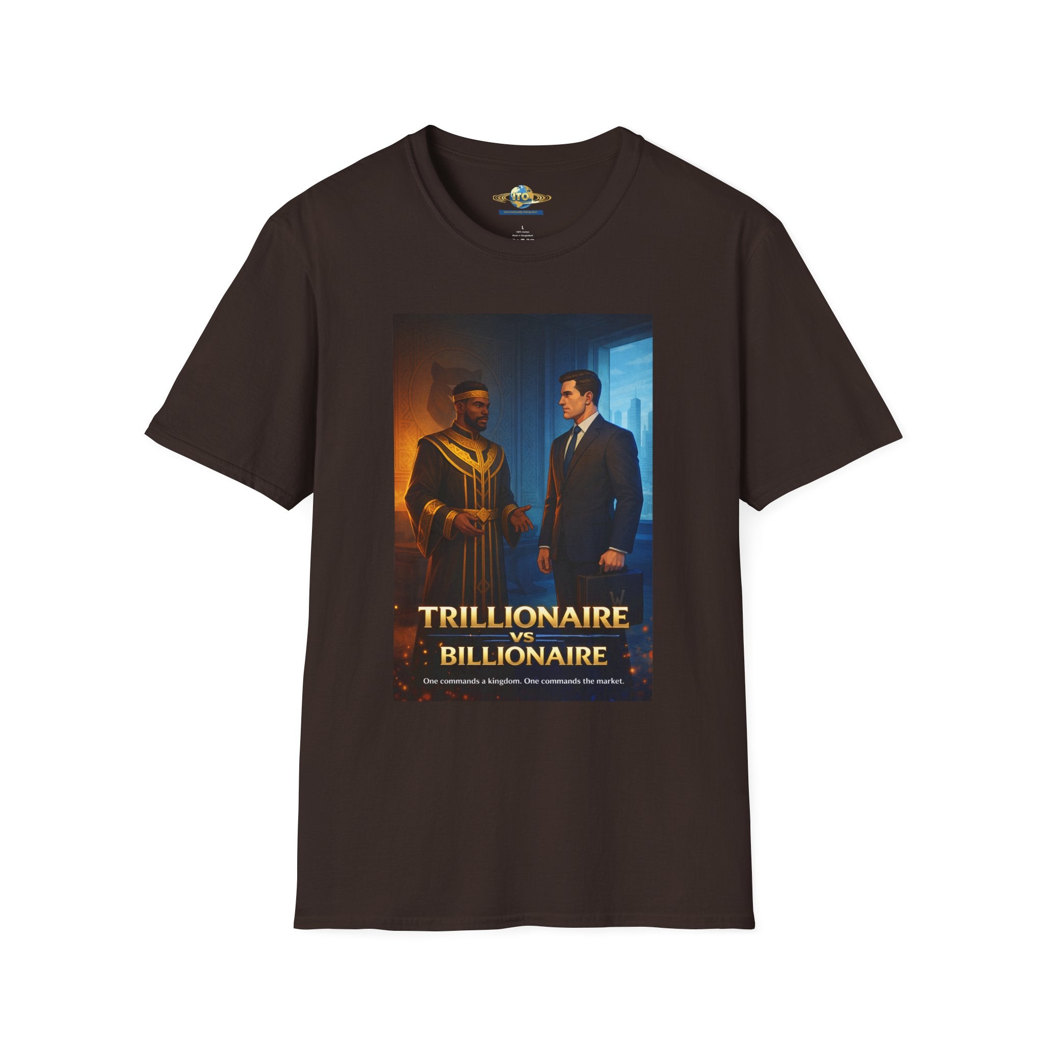 Trillionaire vs. Billionaire Graphic T‑Shirt — Movie Poster Style Tee