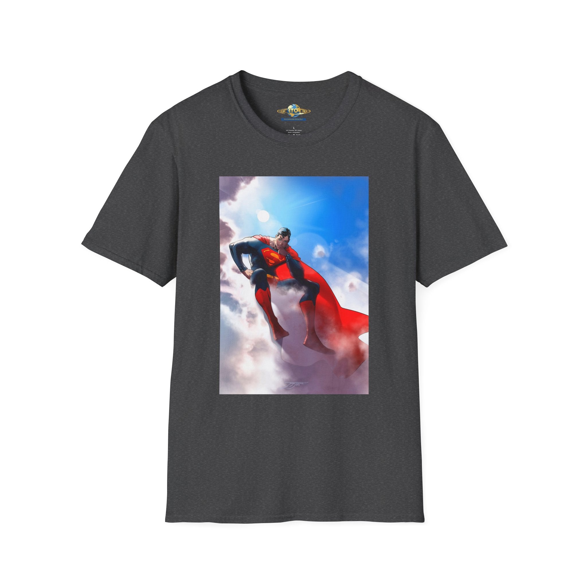 Superhero Cape Graphic T-Shirt — Soaring Hero Design