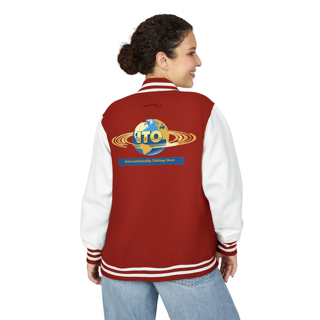 Letterman Jacket — UTO Interplanetary Travel Club Logo Varsity Jacket