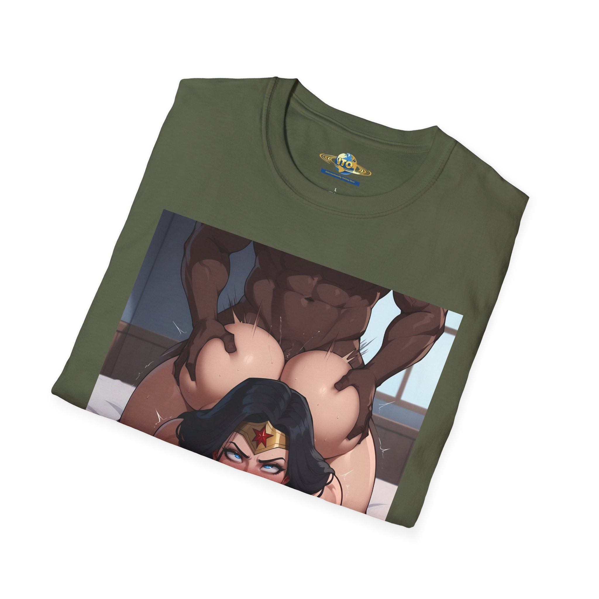 Black Man & Wonder Ass Graphic T-Shirt — Pinup Superhero Art Print