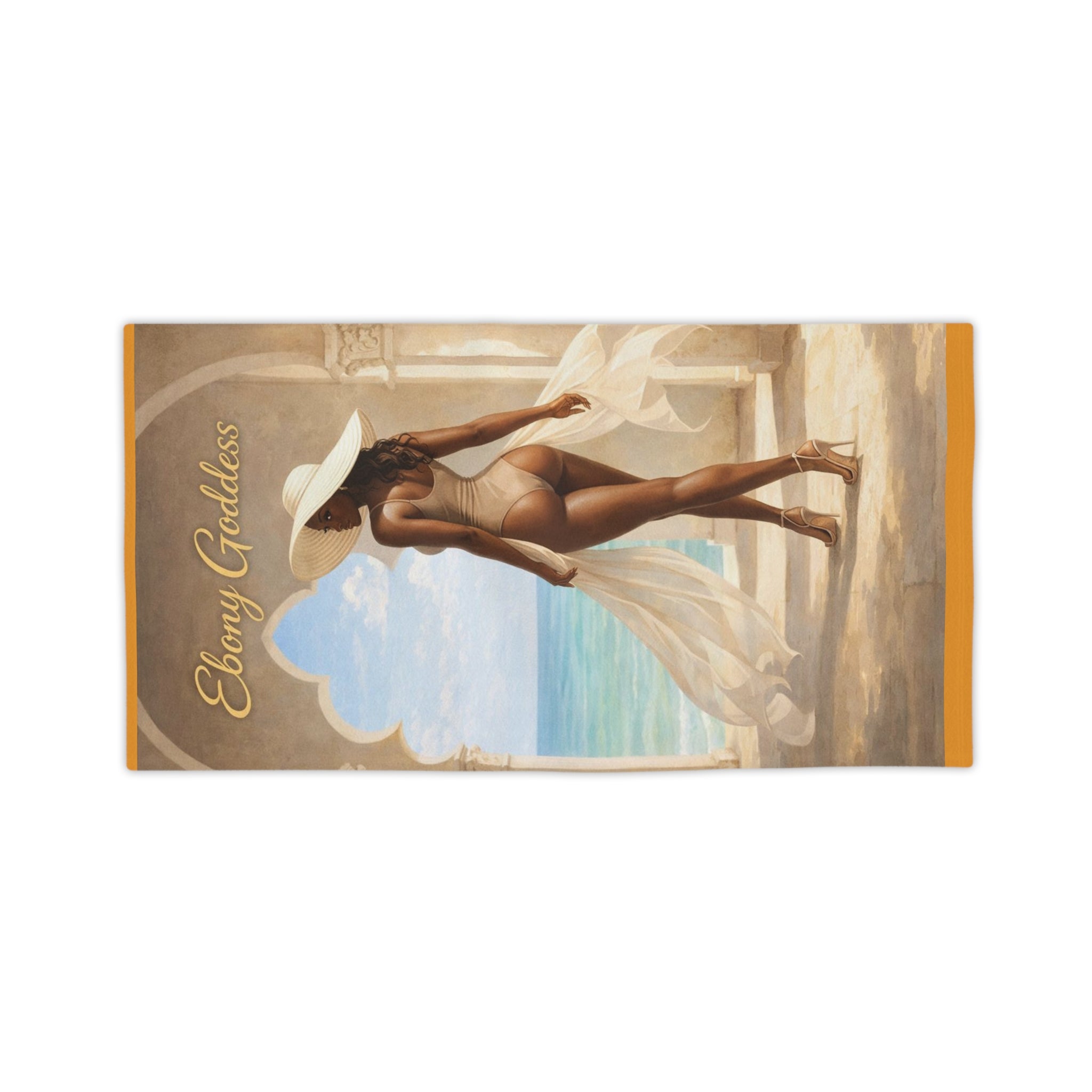 Ebony Goddess Beach Towel — Luxe Summer Swim Cover-Up Towel