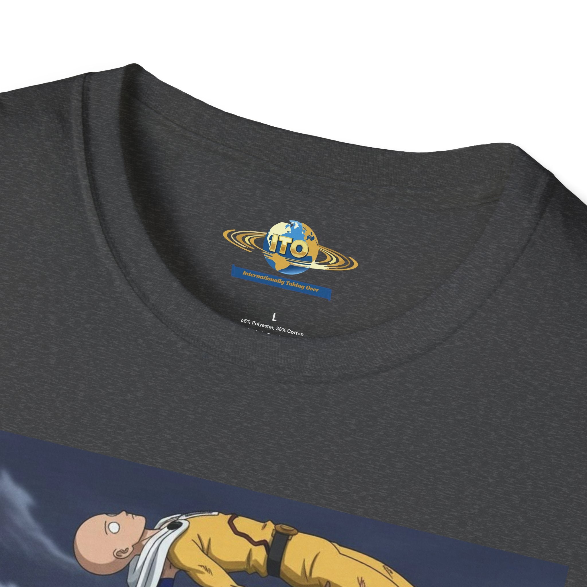 Graphic T-Shirt — Superhero Pose Lifting Villain Illustration
