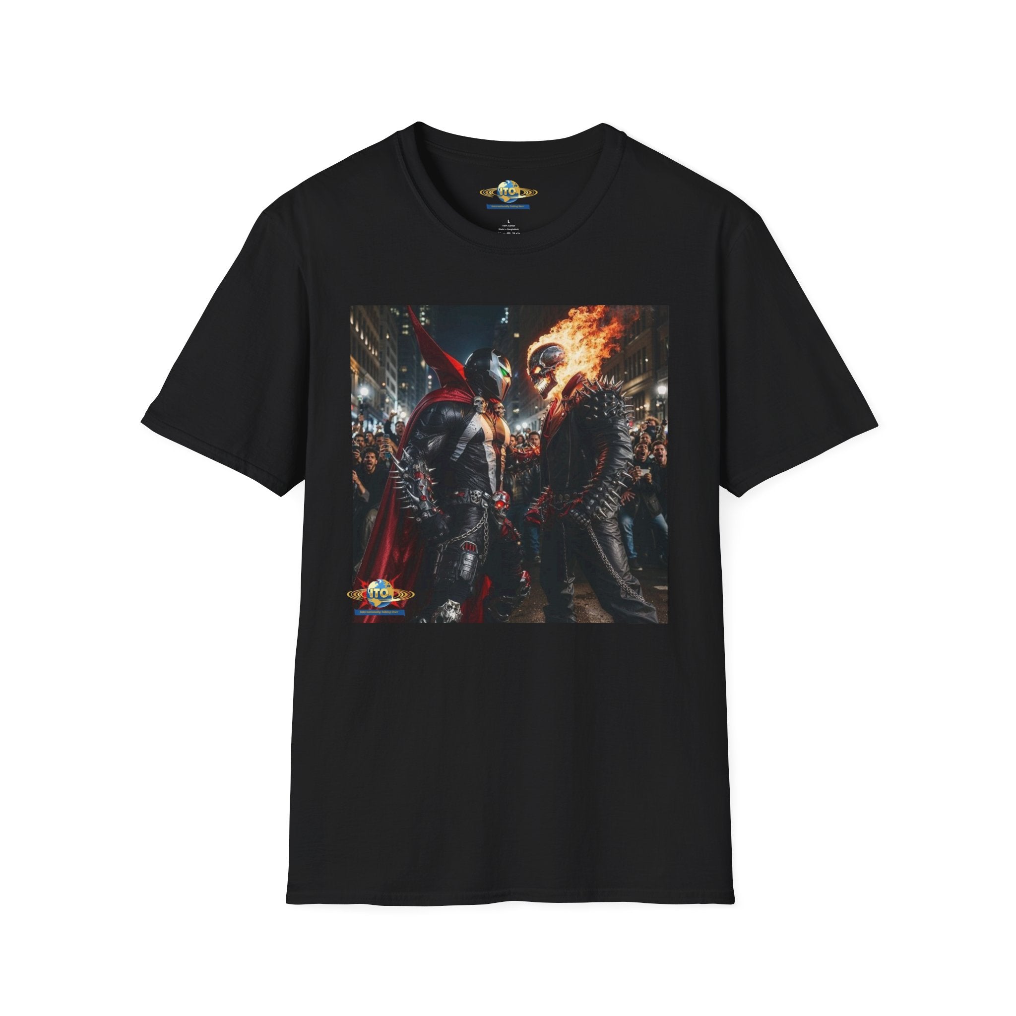 Ghost Rider vs. Mephisto Graphic T-Shirt — Fiery Superhero Battle Tee