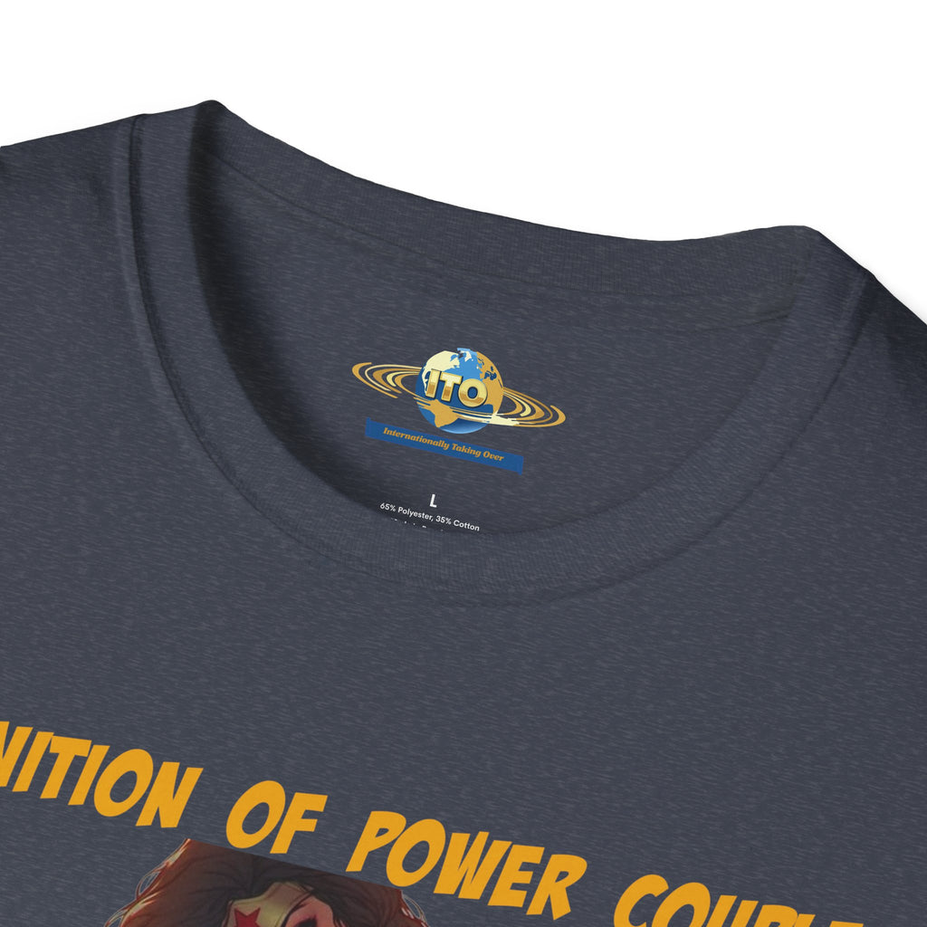 Power Couple Graphic T‑Shirt — 'Definition of Power Couple' Superhero Love Tee