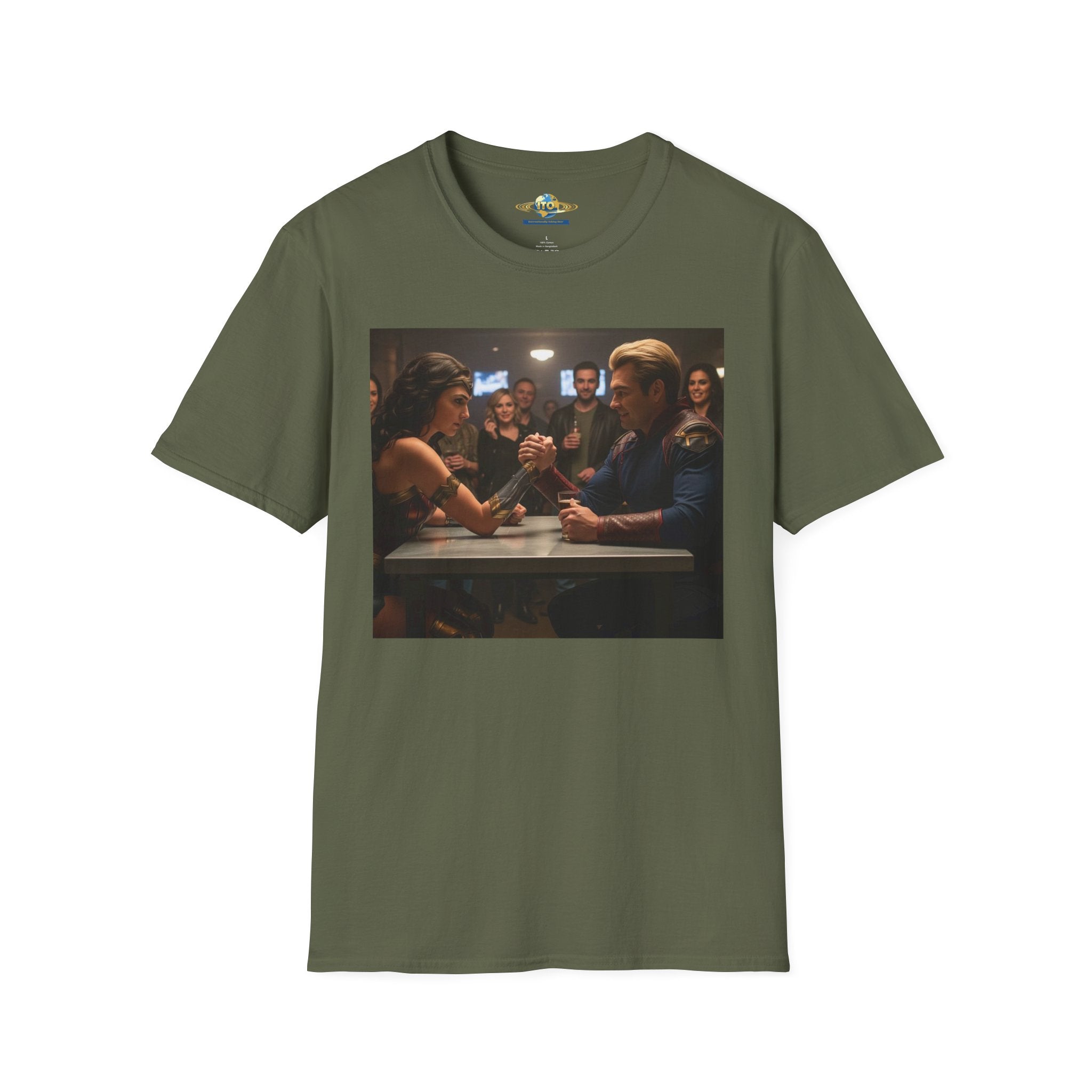 Arm Wrestling Scene Graphic T-Shirt