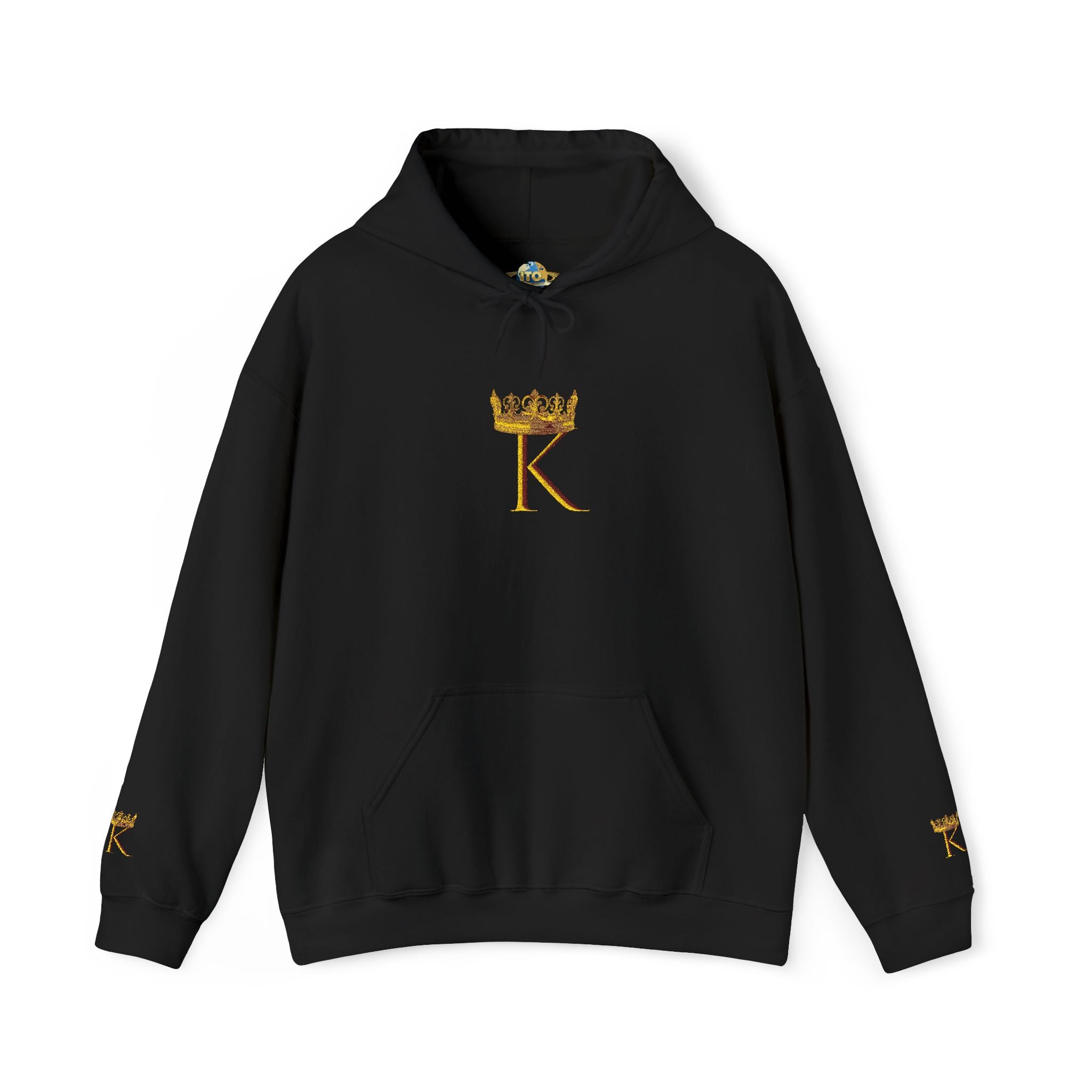 King Crown 'K' Hoodie - Gold Leopard Monogram Pullover
