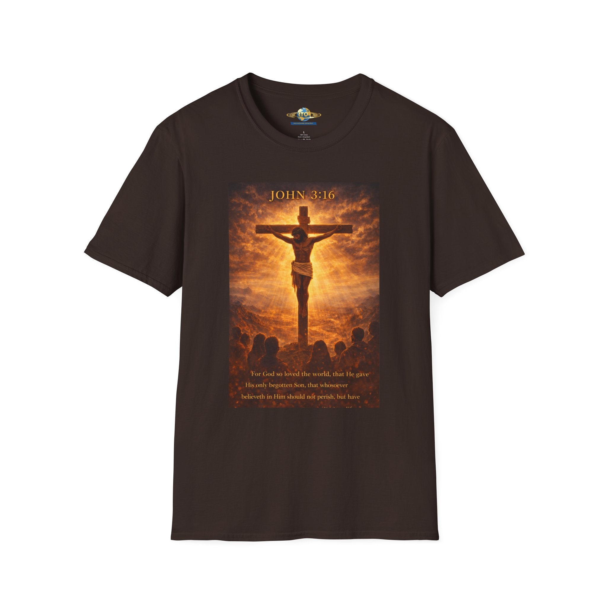 Crucifixion John 3:16 Christian T-Shirt — Inspirational Gospel Tee
