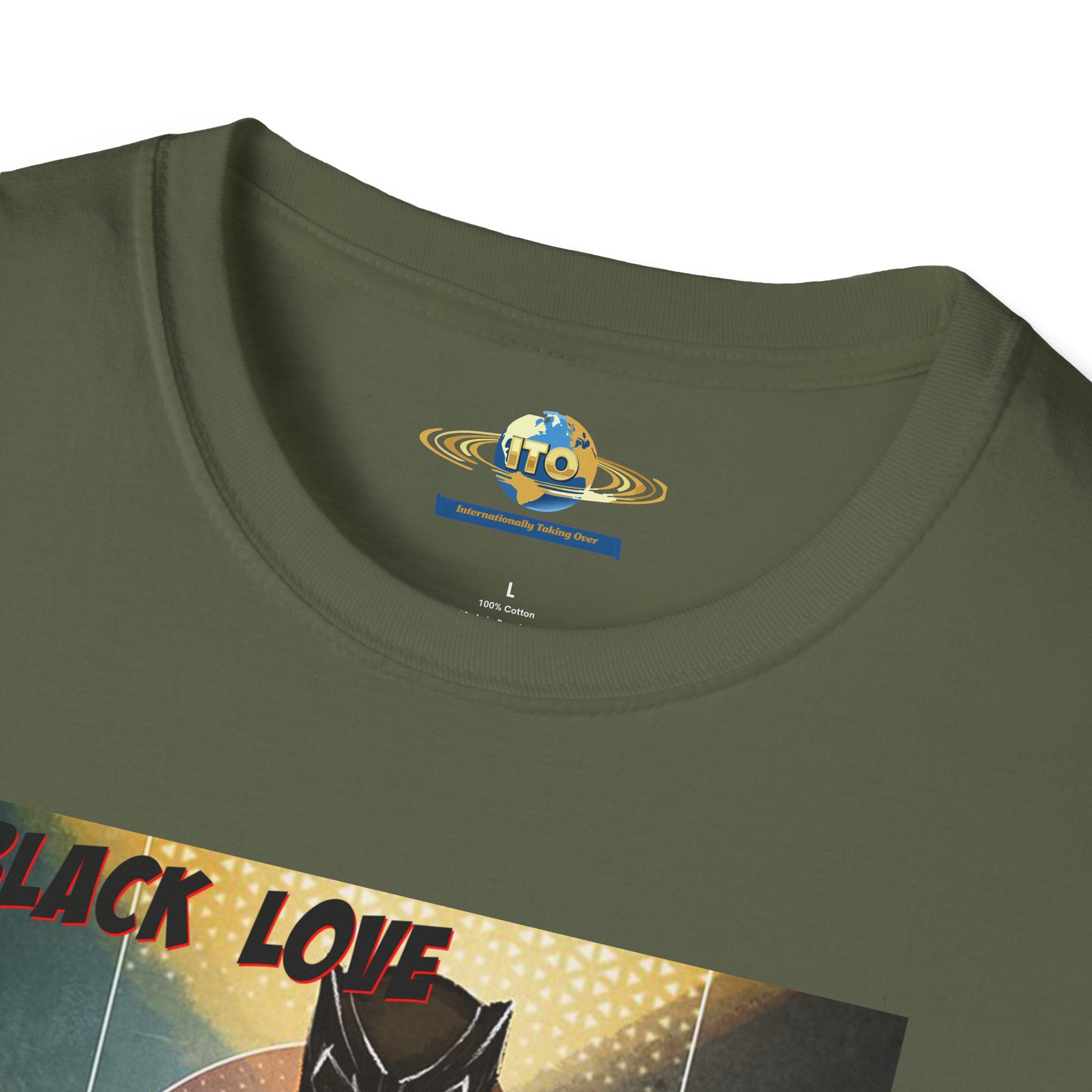 Black Love Poster T-Shirt — Afrocentric Black Panther & Queen Graphic Tee