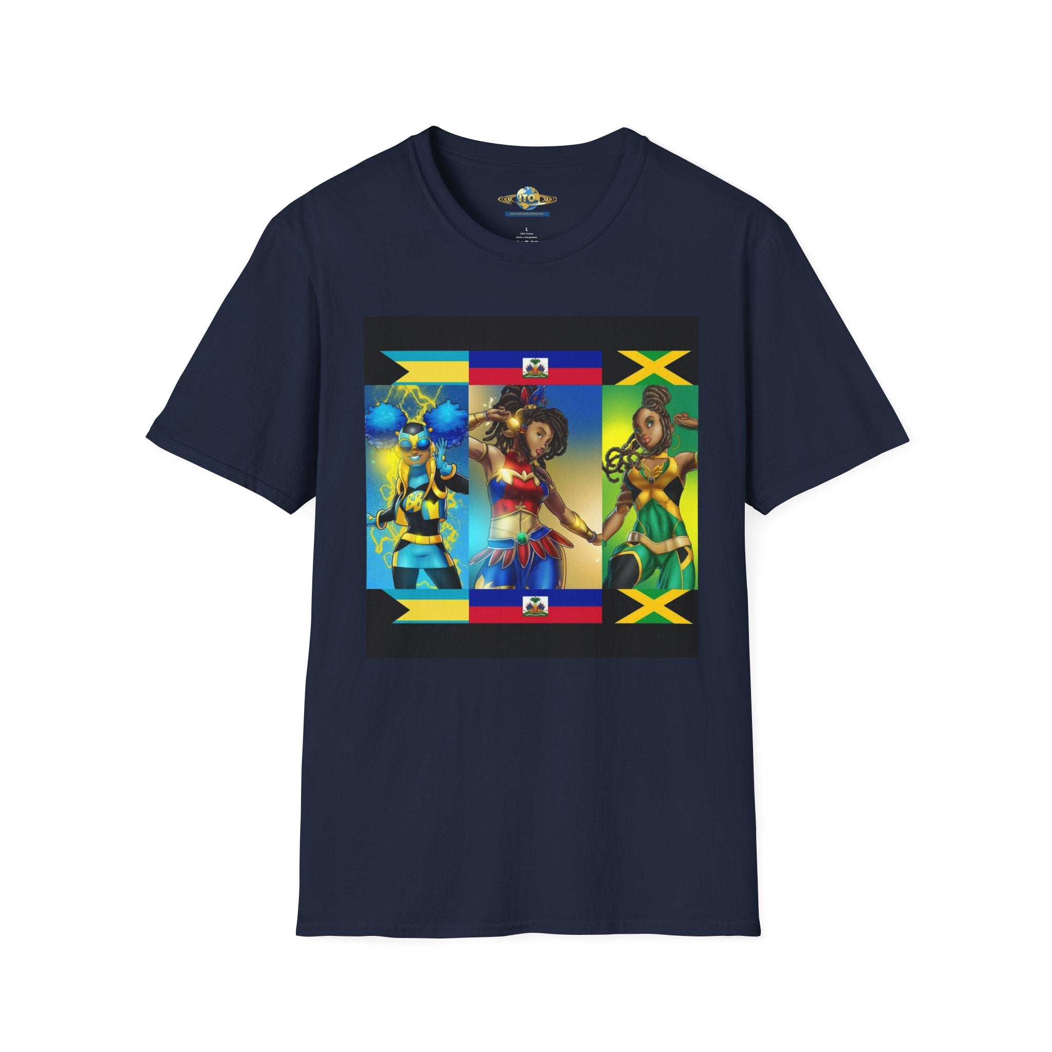 Caribbean Queens T-Shirt — Jamaican & Haitian Islander Women Design