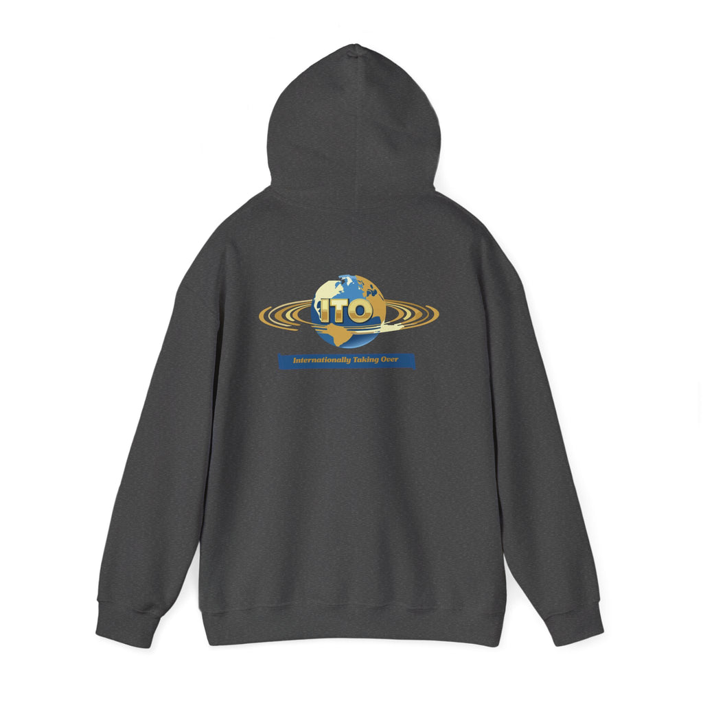 ITO Globe Logo Hoodie — Internationality Holding Office Sweatshirt