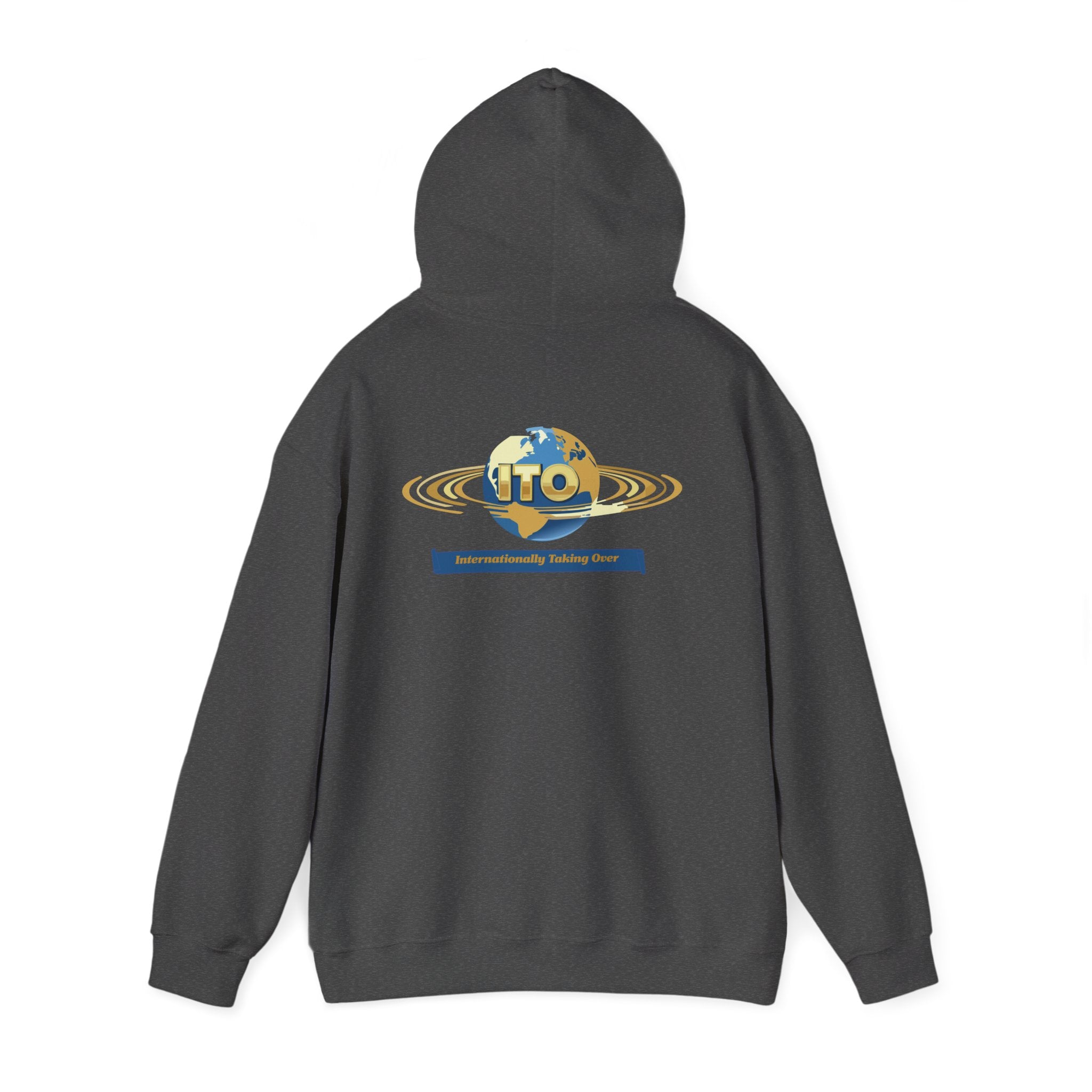 ITO Globe Logo Hoodie — Internationality Holding Office Sweatshirt
