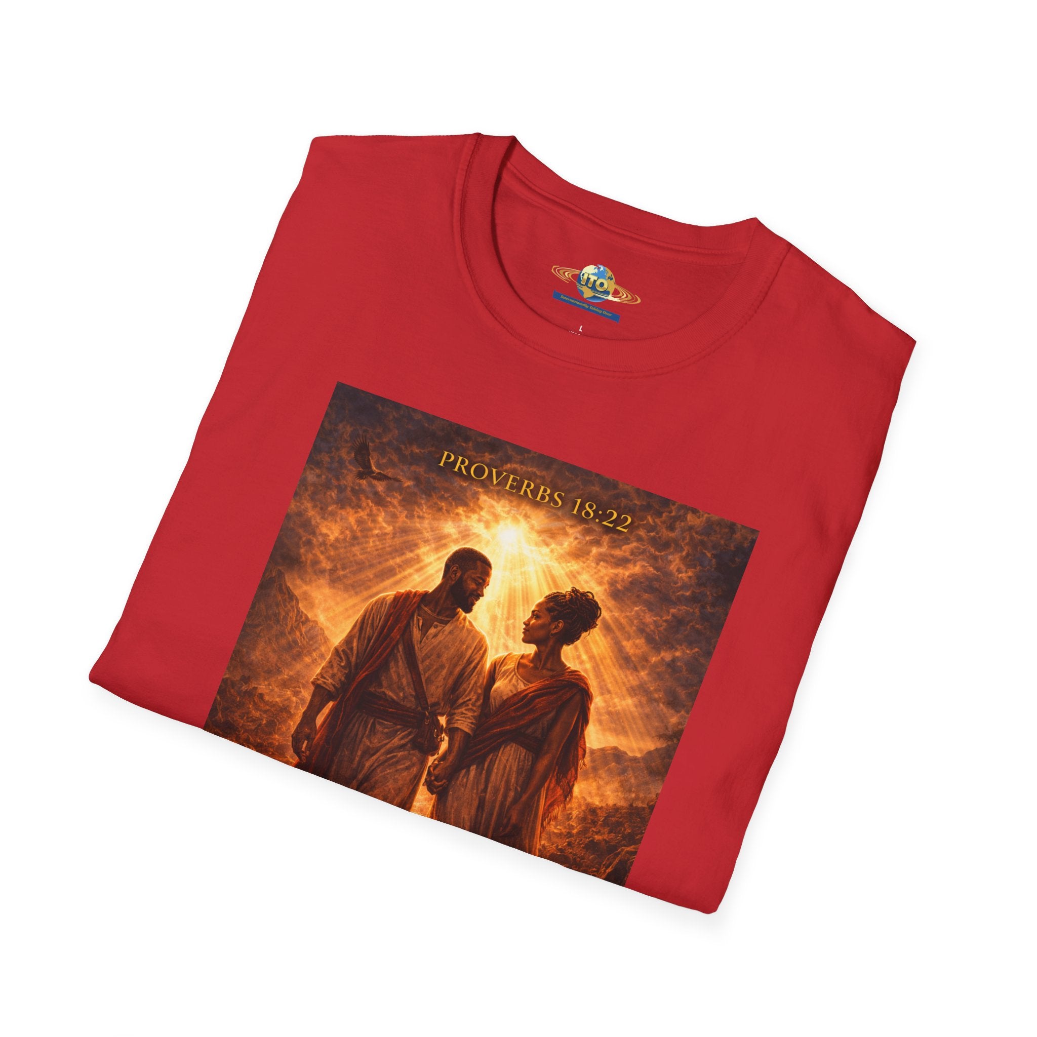 Religious T-Shirt - "He Who Finds a Good Wife" Inspirational Christian Couple Tee