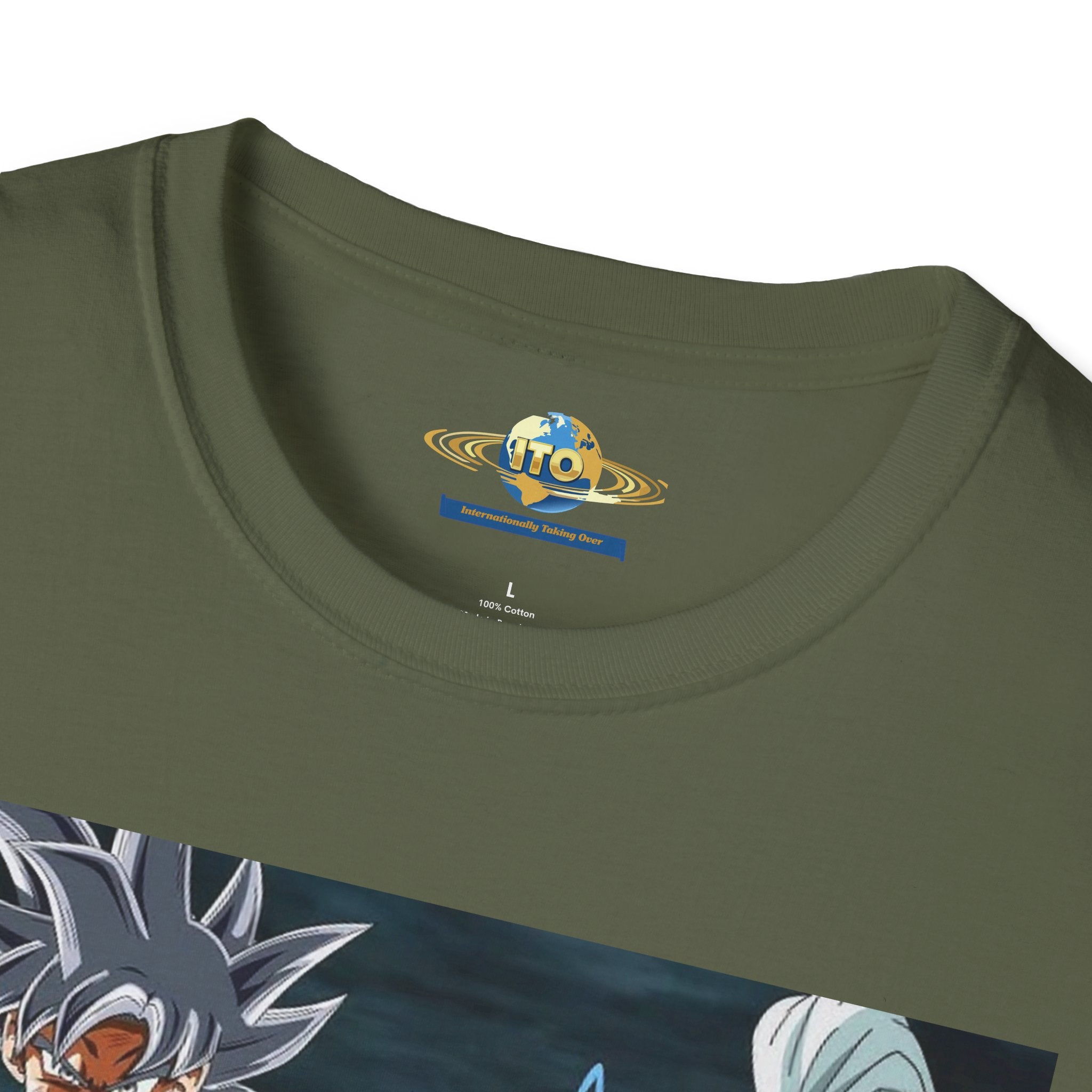 Anime God Duo T-Shirt — Fiery Saiyan & Divine Companion Graphic Tee