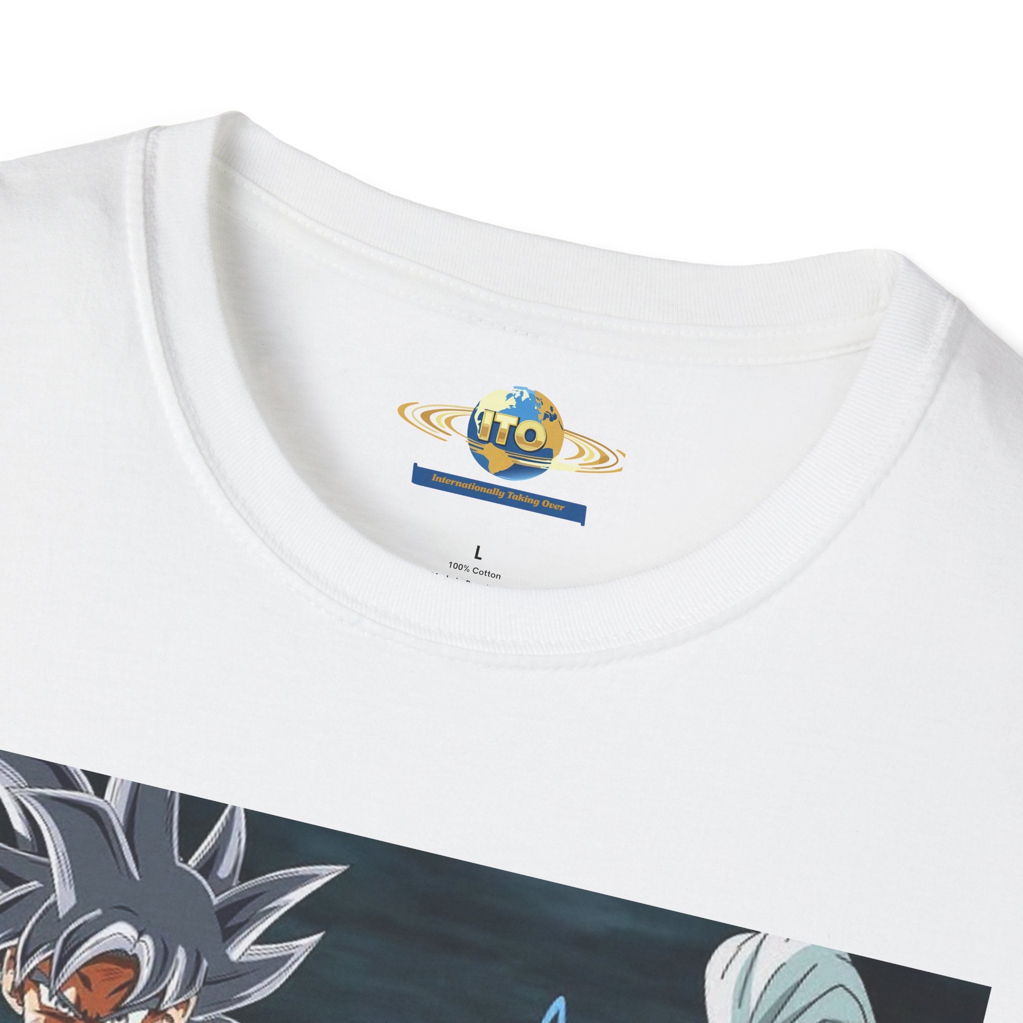 Anime God Duo T-Shirt — Fiery Saiyan & Divine Companion Graphic Tee