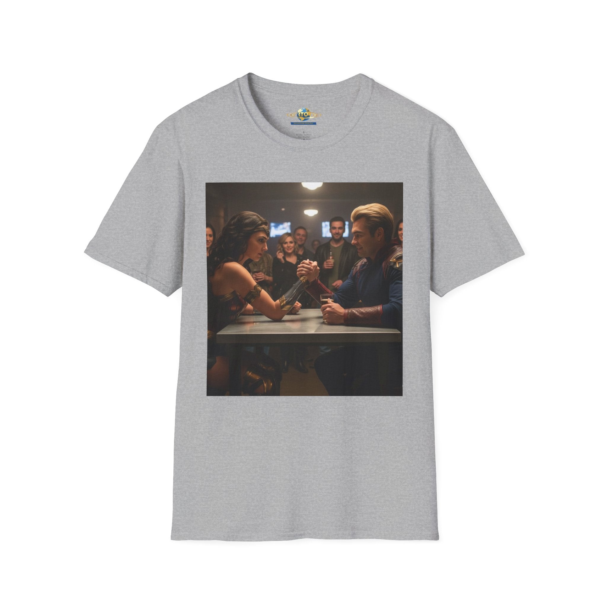 Arm Wrestling Photo T-Shirt – Vintage Barroom Match Graphic Tee