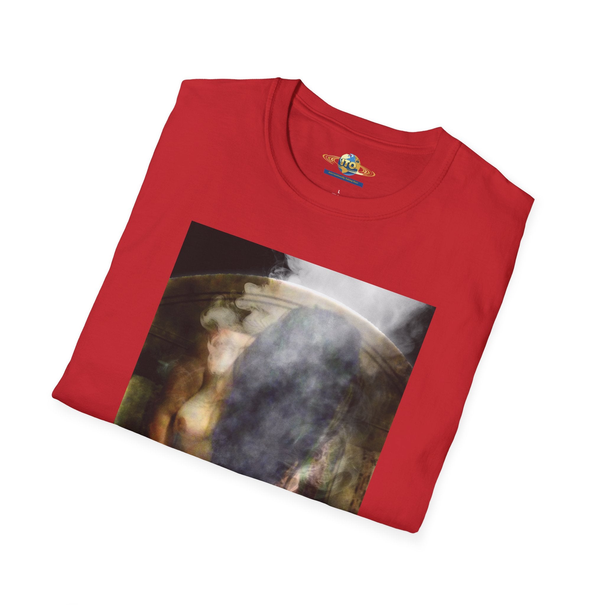 Surreal Vintage Portrait T-Shirt — Smoky Renaissance Art Graphic Tee