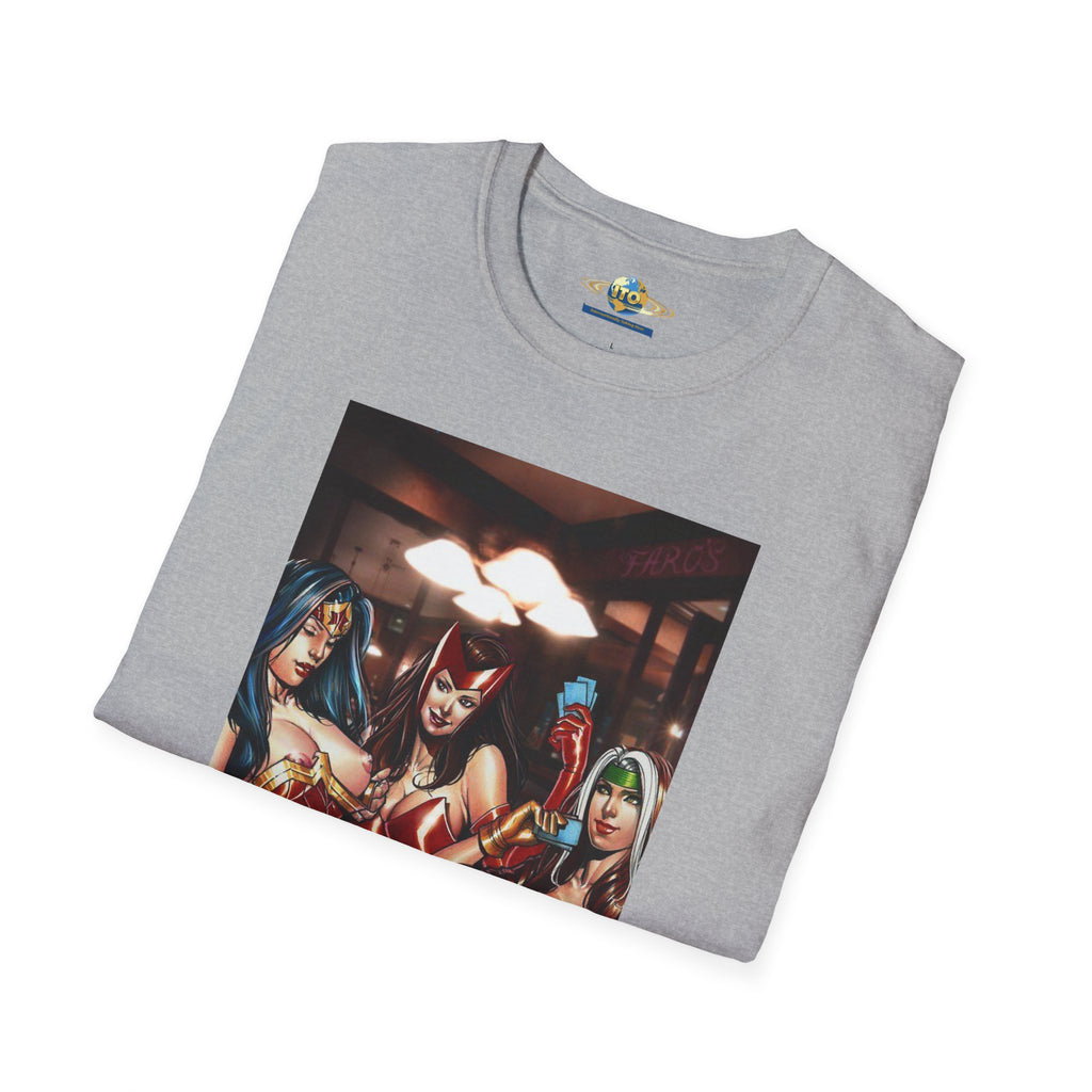 Graphic Tee — Pinup Superhero Ladies Poker Night Illustration