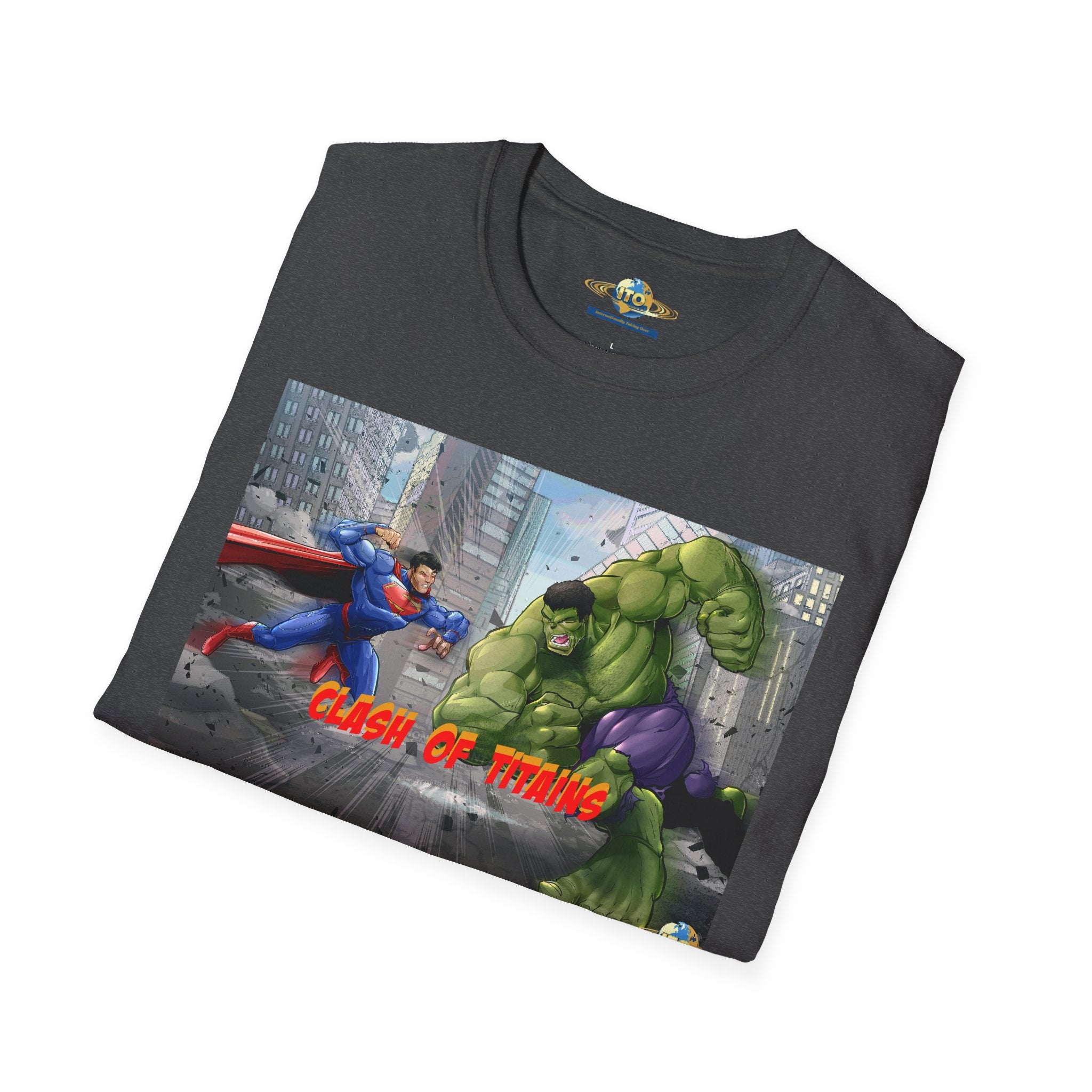 Superhero Clash Graphic Tee – "Clash of Titans"