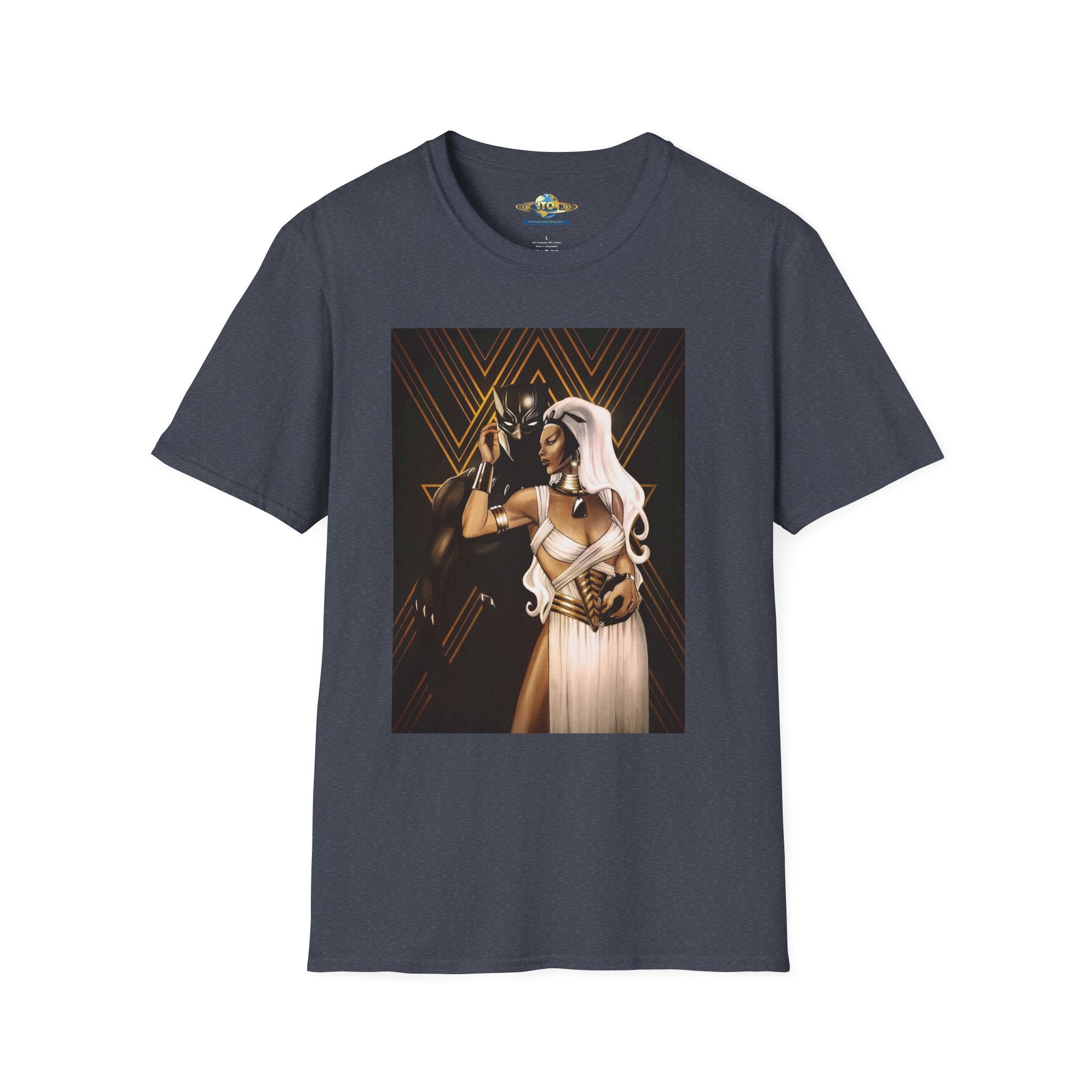 Black love Art T-Shirt — Gold Art Deco Oracle Illustration