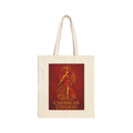 Cotton Tote Bag — "Caribbean Goddess" Red Art Print