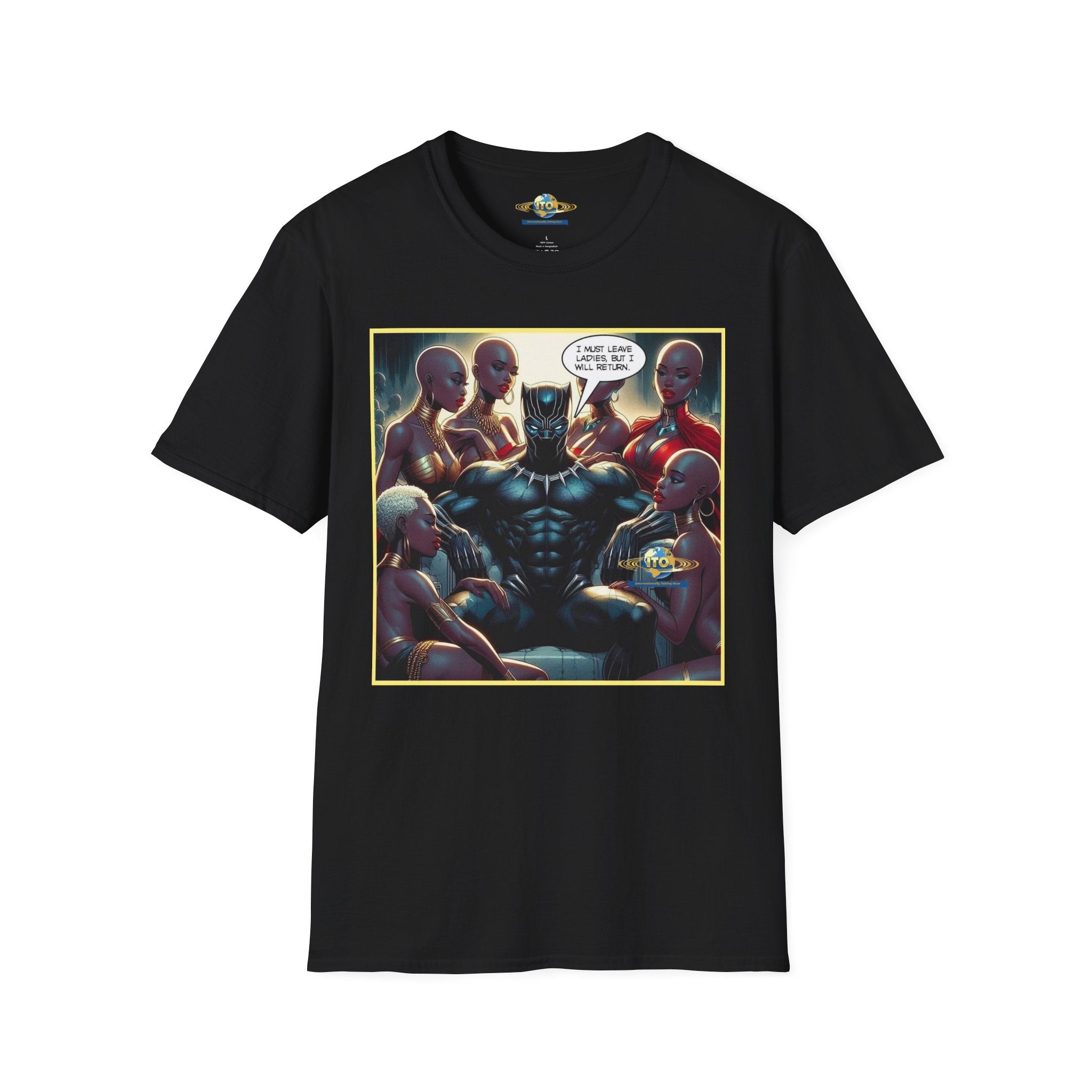 Black Panther Comic Art T‑Shirt — "Wakanda Forever?" Graphic Tee