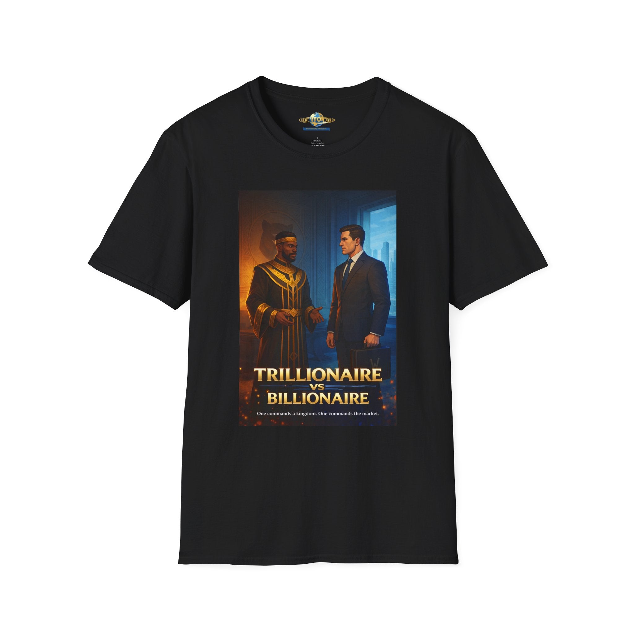 Trillionaire vs. Billionaire Graphic T‑Shirt — Movie Poster Style Tee