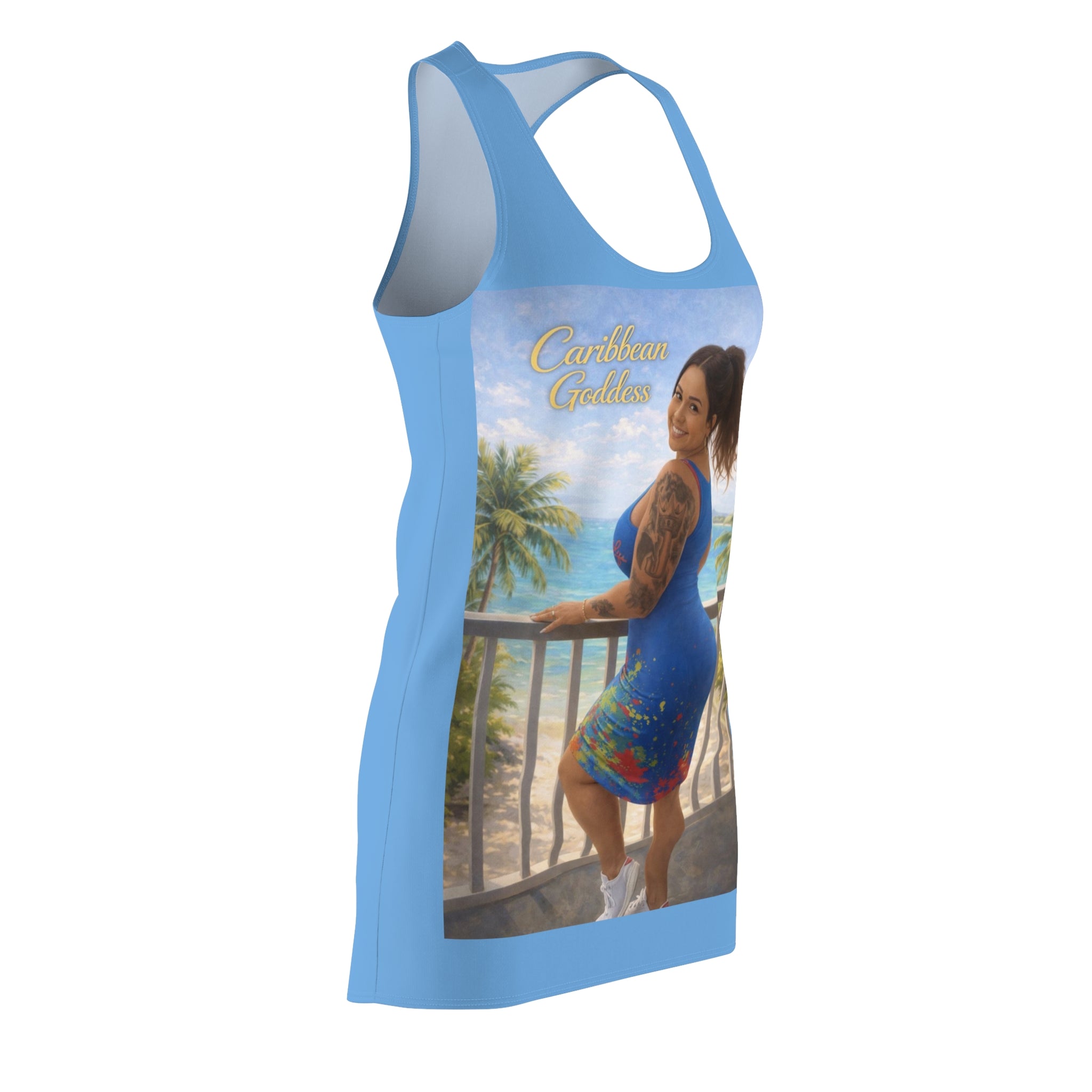 Racerback Dress — "Caribbean Goddess" Beach Photo Print