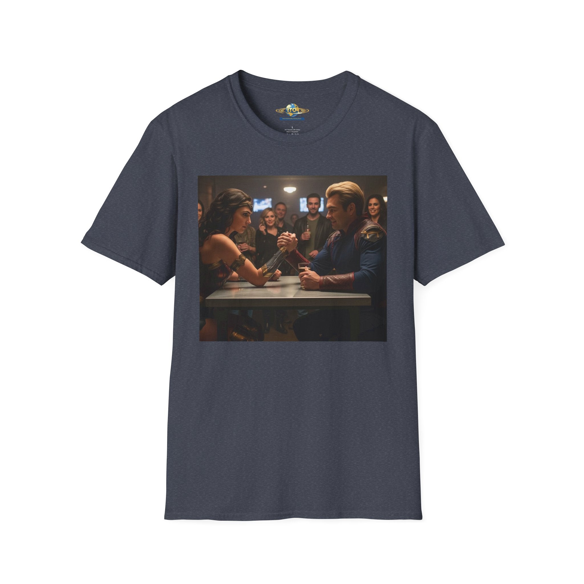 Arm Wrestling Scene Graphic T-Shirt