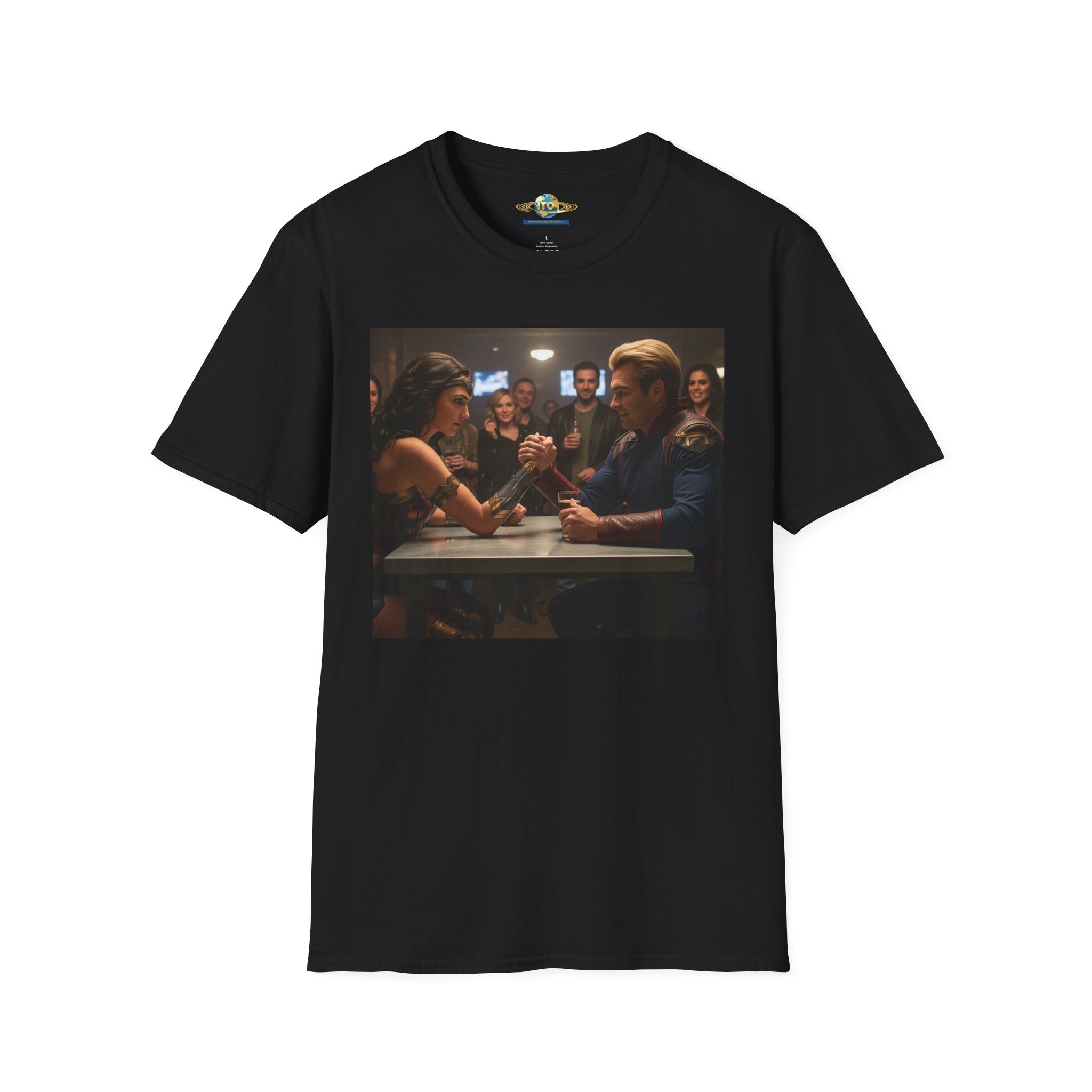 Arm Wrestling Scene Graphic T-Shirt