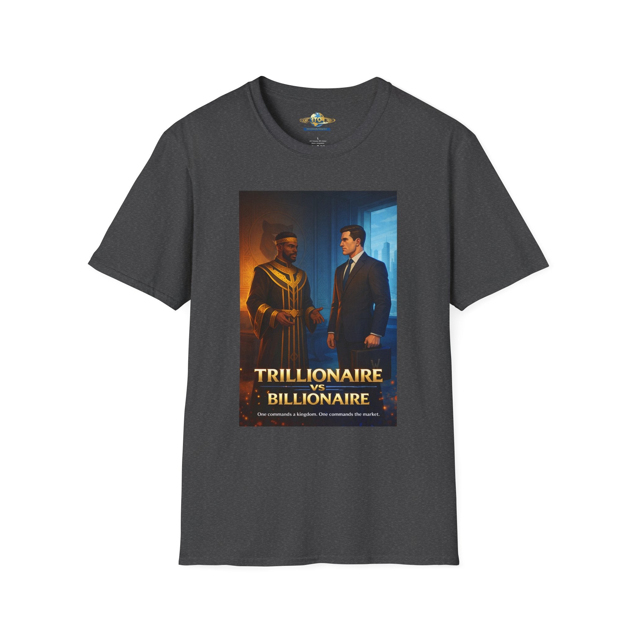 Trillionaire vs. Billionaire Graphic T‑Shirt — Movie Poster Style Tee