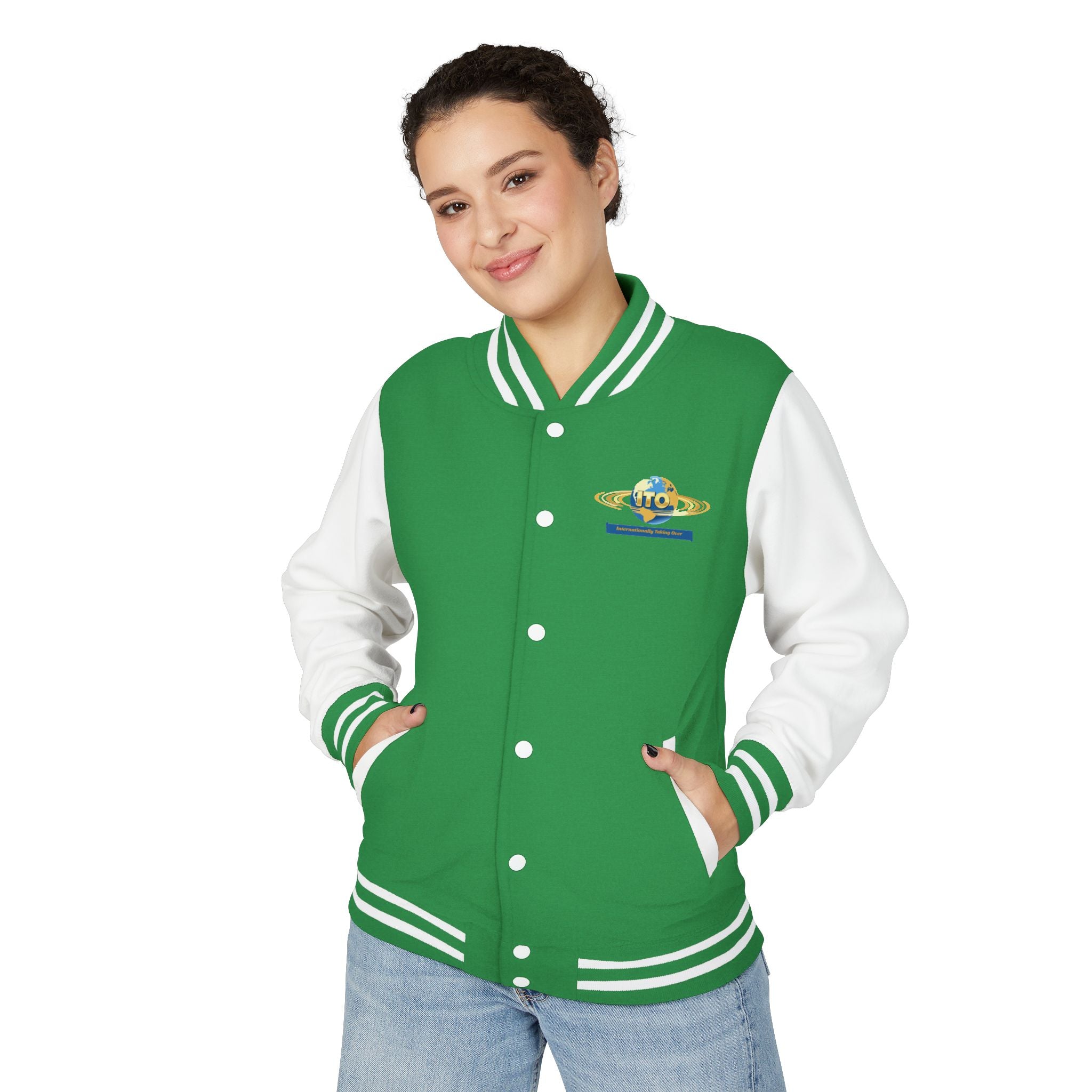 Letterman Jacket — UTO Interplanetary Travel Club Logo Varsity Jacket