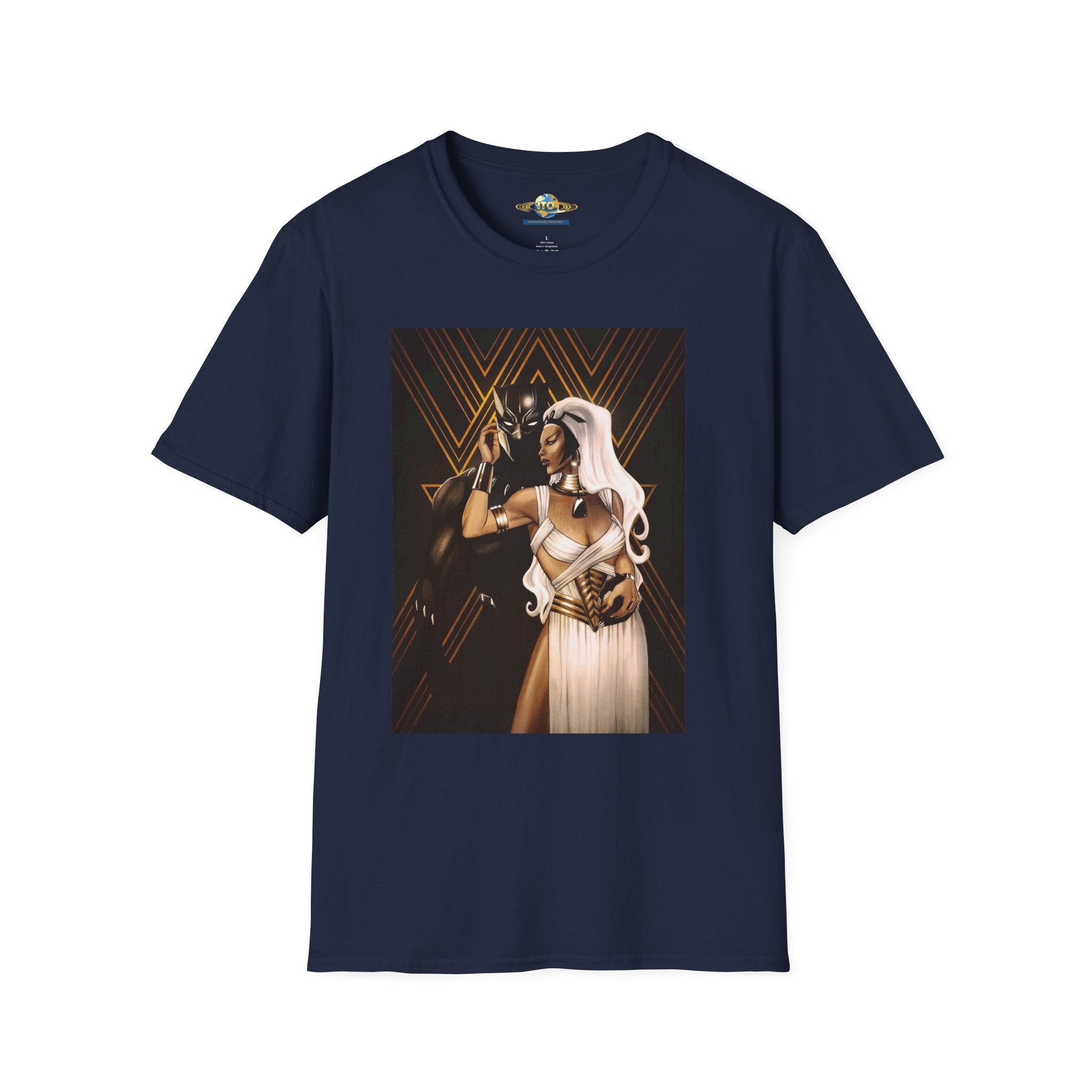 Black love Art T-Shirt — Gold Art Deco Oracle Illustration