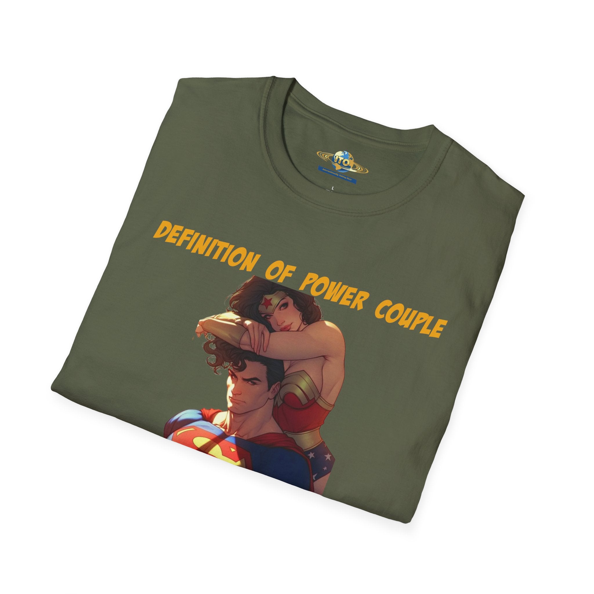 Power Couple Graphic T‑Shirt — 'Definition of Power Couple' Superhero Love Tee