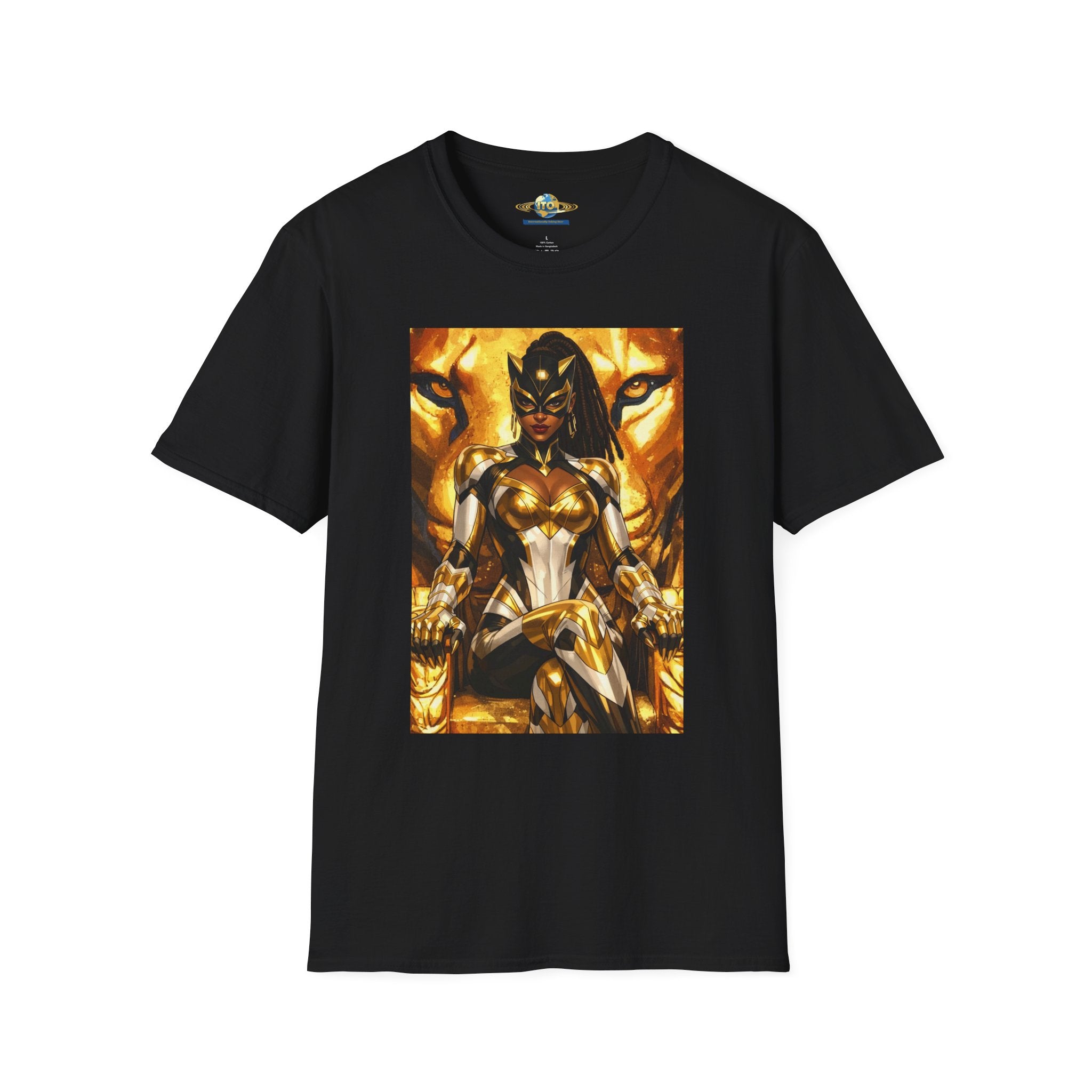 Black Panther-Inspired Graphic T-Shirt — Golden Warrior Marvel Art Tee